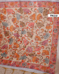 handcrafted-semi-chanderi-saree-with-floral-kalamkari-inspired-pallu-elegant-woven-border-light-brown