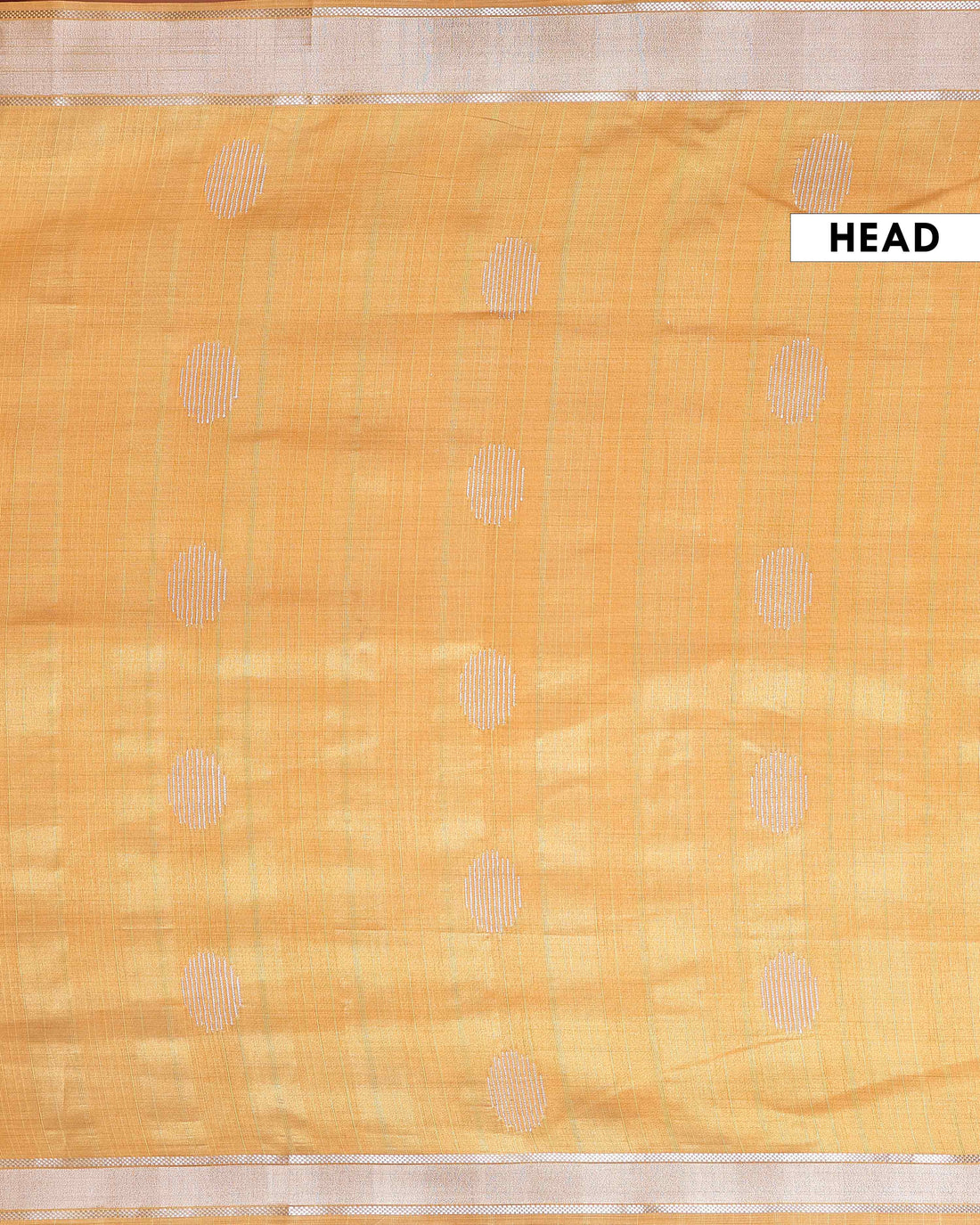 Handcrafted Semi Chanderi Saree with Floral Kalamkari Inspired Pallu & Elegant Woven Border - Orange