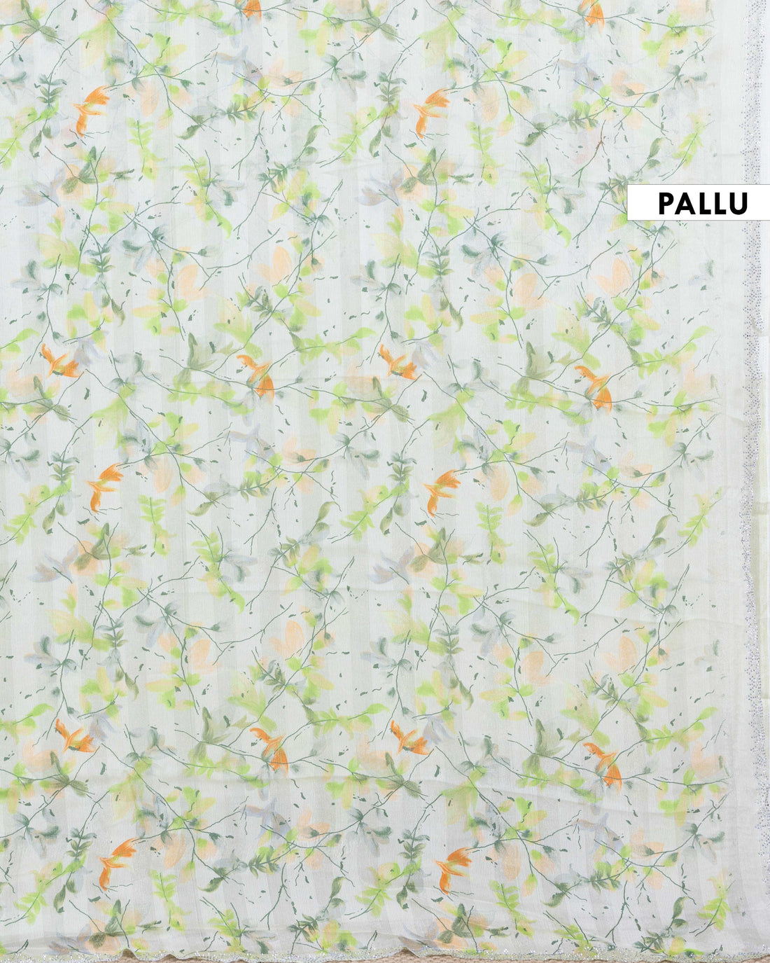 Elegant Floral Printed Fancy Saree - Green