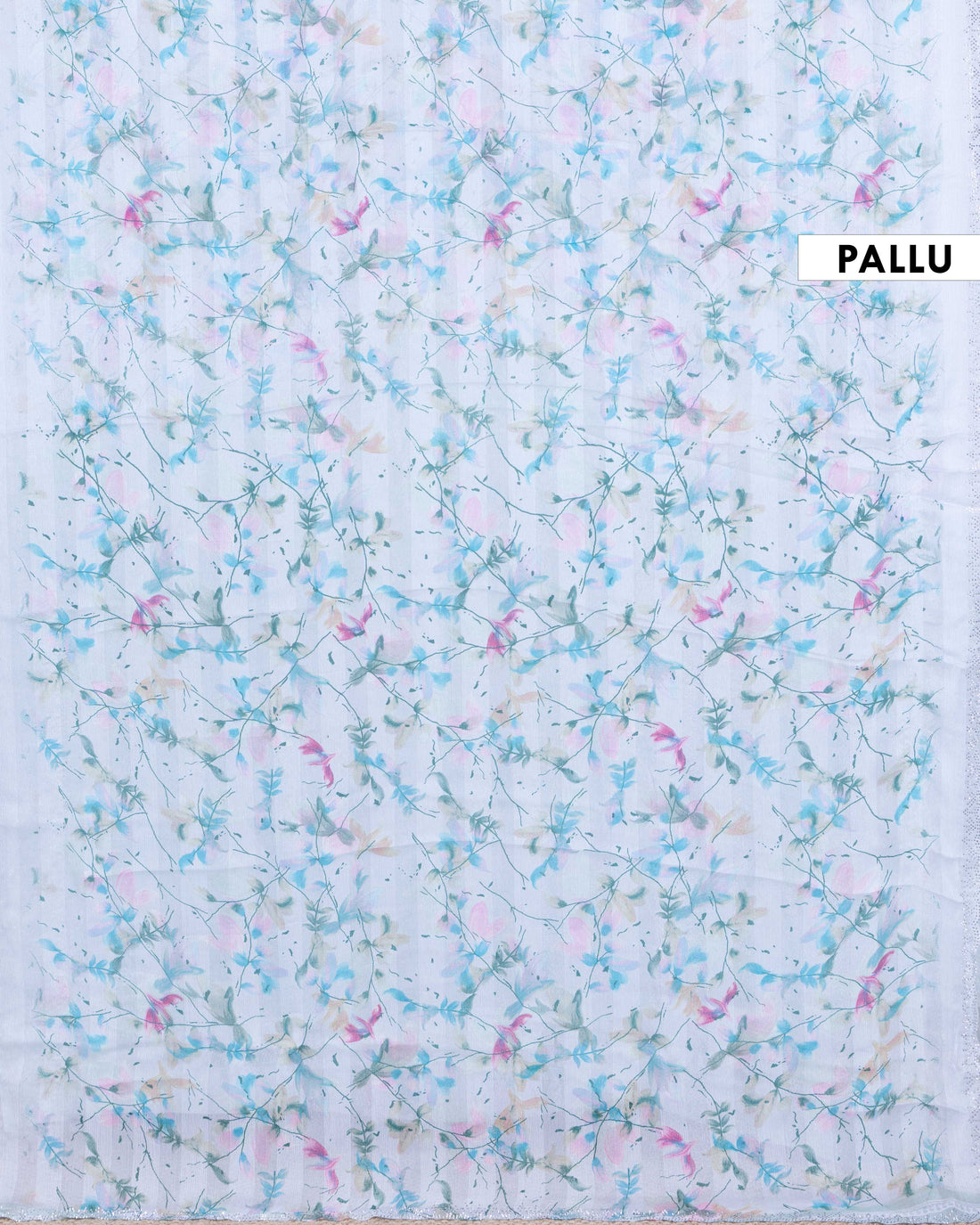 Elegant Floral Printed Fancy Saree - Grey