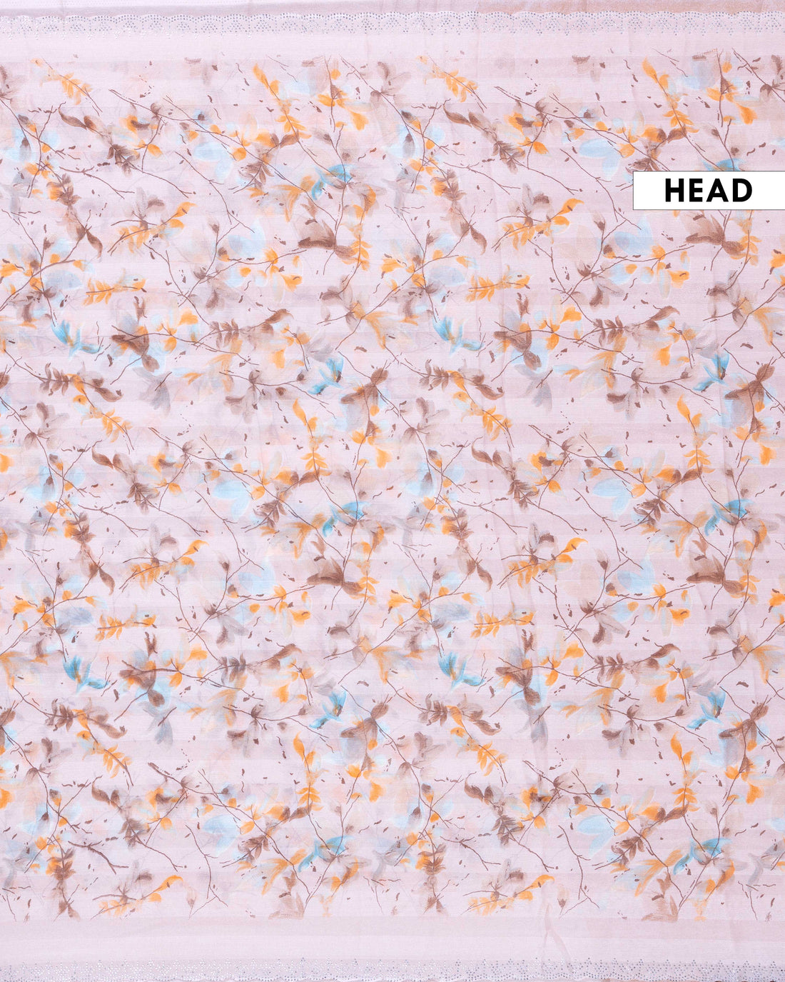 Elegant Floral Printed Fancy Saree - Beige