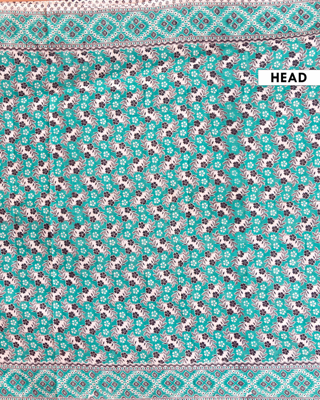 Traditional Kalamkari Handloom Cotton Saree with Detailed Floral Prints - Green