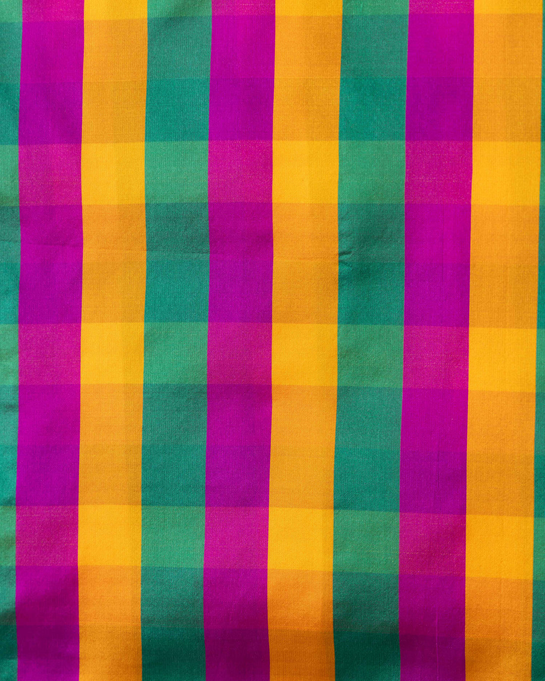 Women's Traditional Checked Blouse Material with Soft Finish - Multi