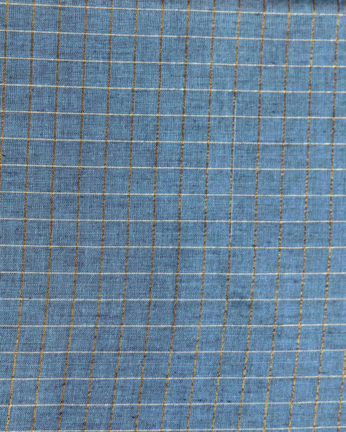 Women's Traditional Woven Checks 1 Meter Blouse Material - Teal