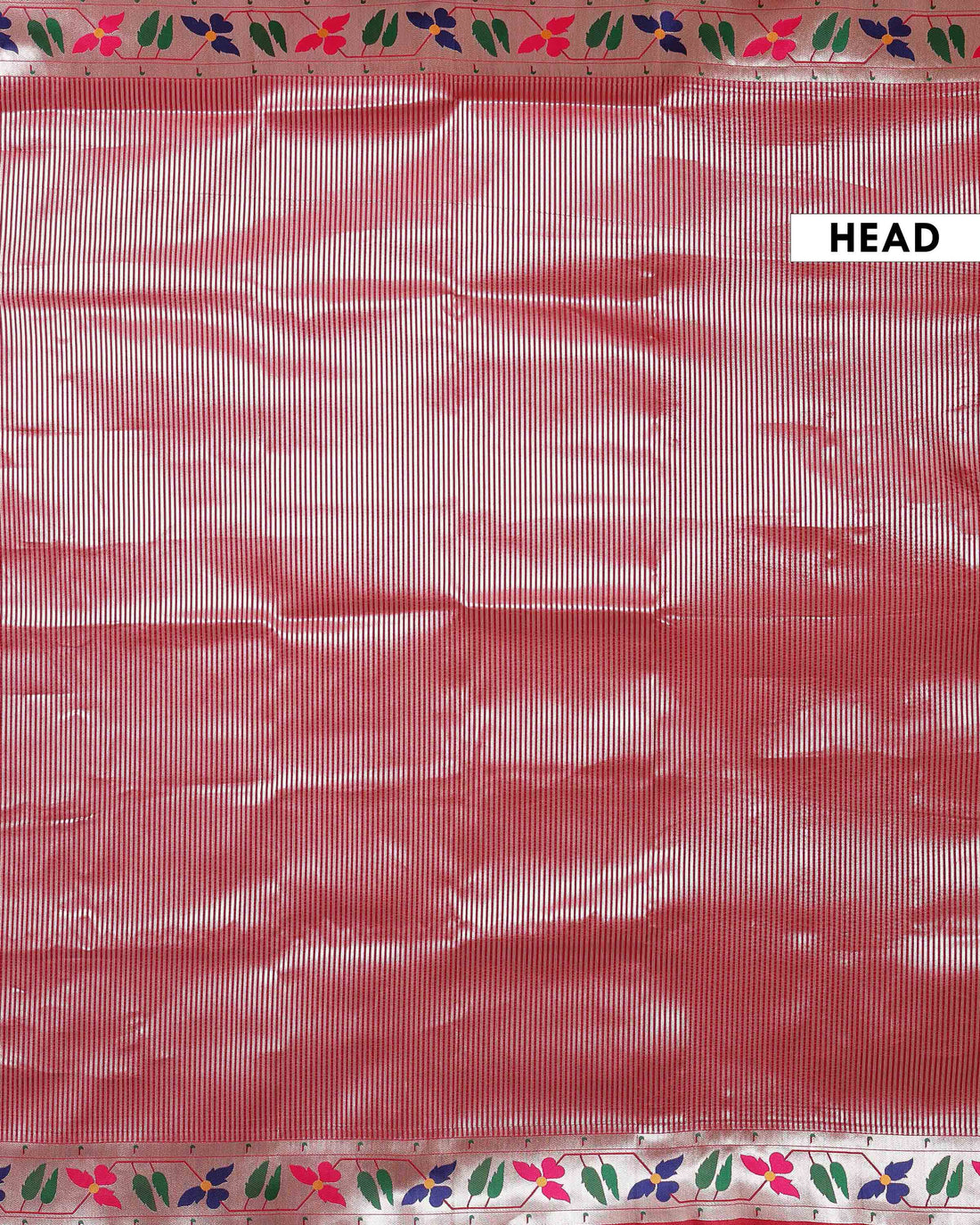 Elegant Paithani Saree with Signature Peacock Inspired Weave a Multicolour Floral Border and Rich Traditional Zari Finish - Red