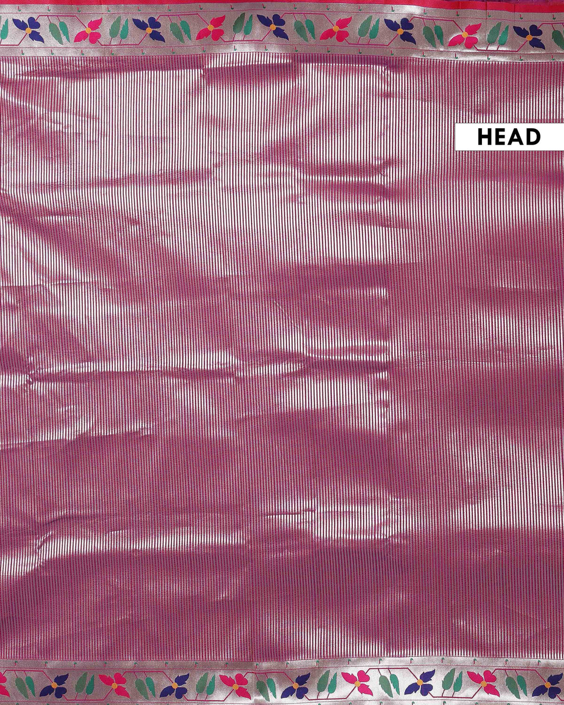 Elegant Paithani Saree with Signature Peacock Inspired Weave a Multicolour Floral Border and Rich Traditional Zari Finish - Pink