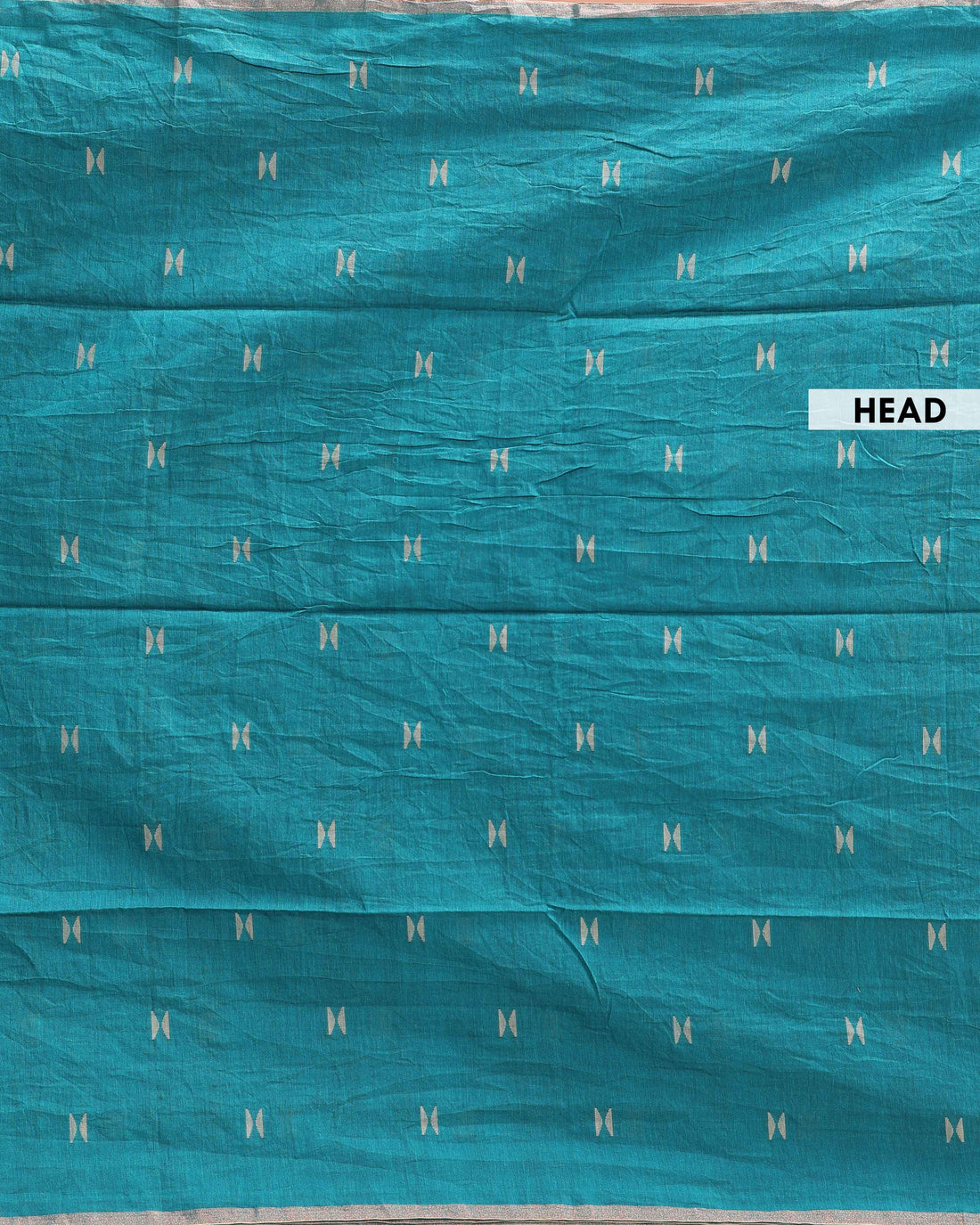 Traditional Semi Silk Cotton Saree Golden Zari Border and All-Over Thread Motifs - Teal