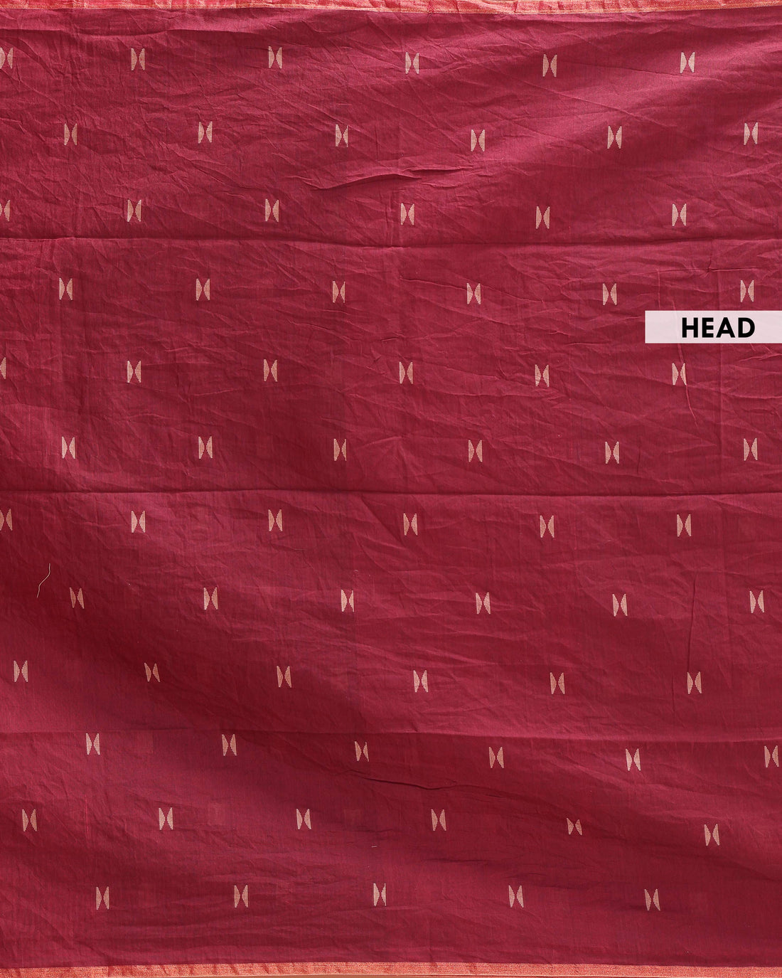 Classic Semi Silk Cotton Saree Golden Zari Border and All-Over Thread Motifs - Red