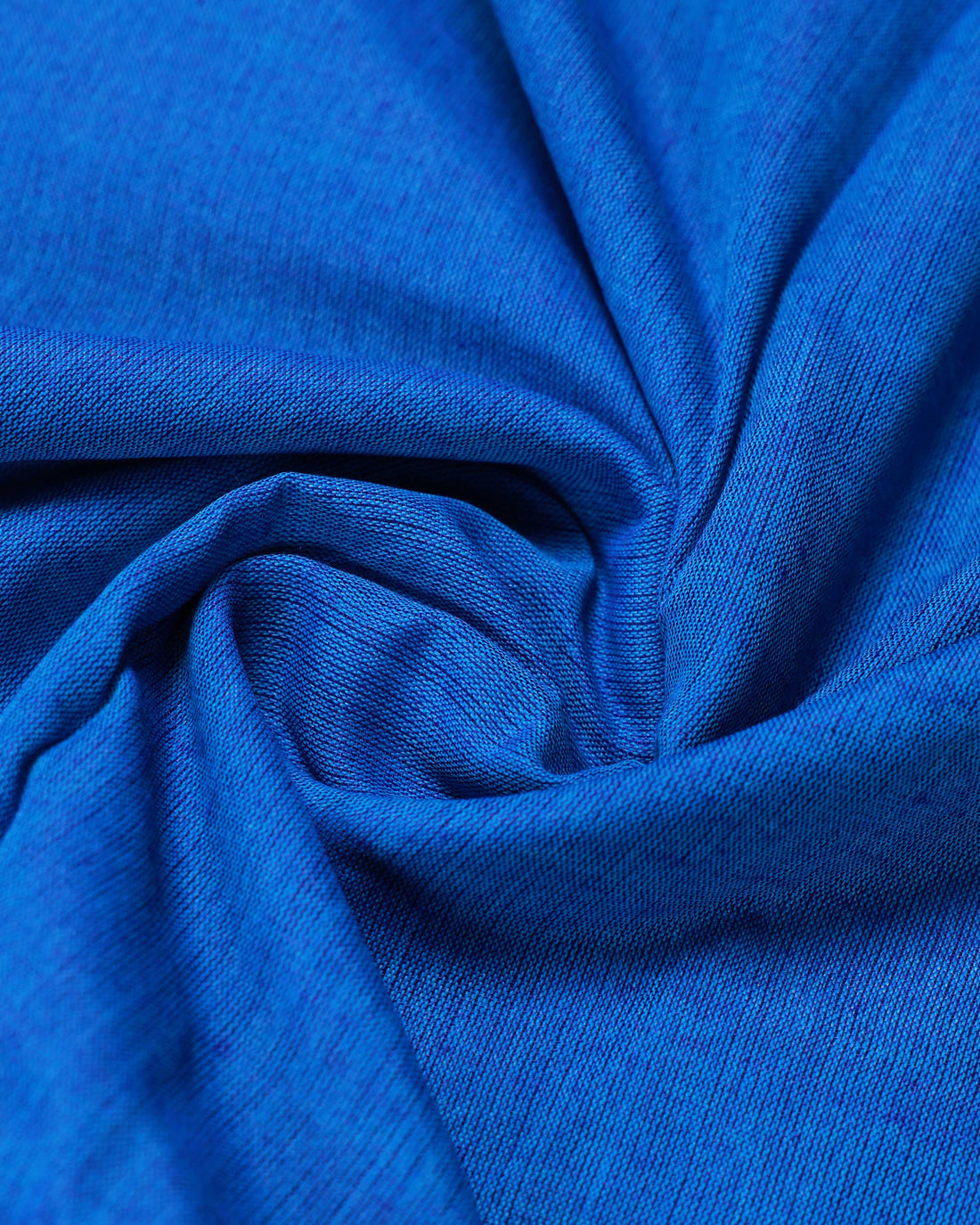 Handwoven Khadi Cotton Saree with Contrast Printed Blouse and Tassel Accents - Blue