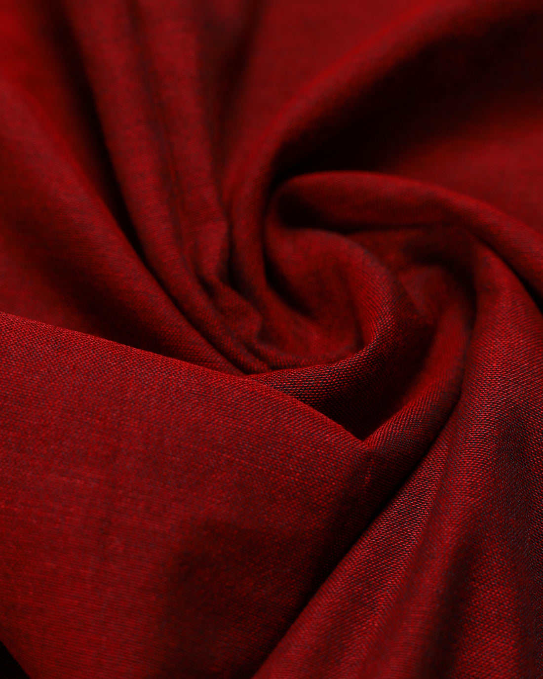 Handwoven Khadi Cotton Saree with Contrast Printed Blouse and Tassel Accents - Maroon