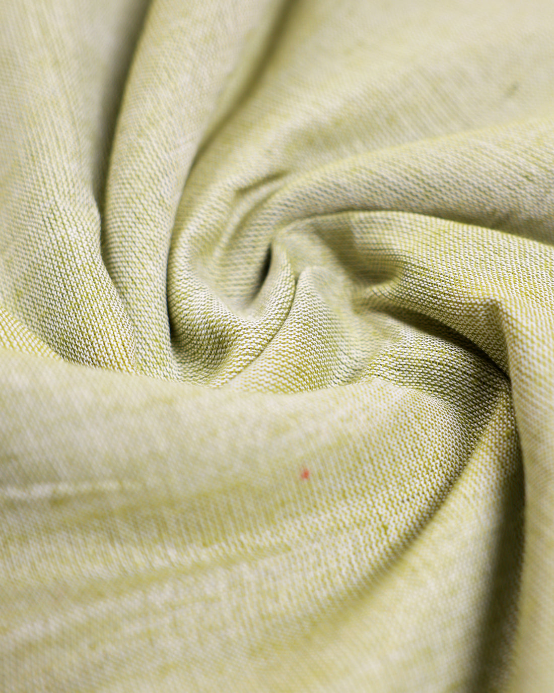 Handwoven Khadi Cotton Saree with Contrast Printed Blouse and Tassel Accents - Light Green