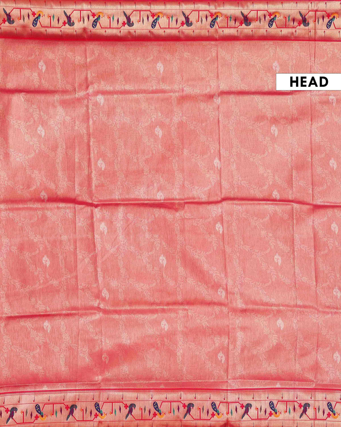 Elegant Paithani Tissue Saree with Traditional Peacock Motif Border and Rich Zari Weave - Pink