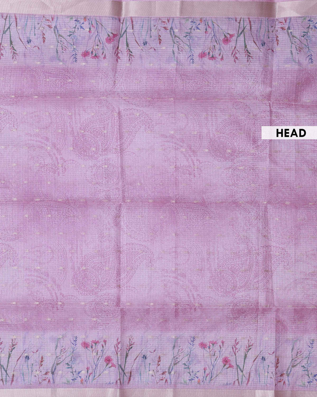 Elegant Kota Saree with Soft Abstract Floral Print and Contrast Woven Border - Pink