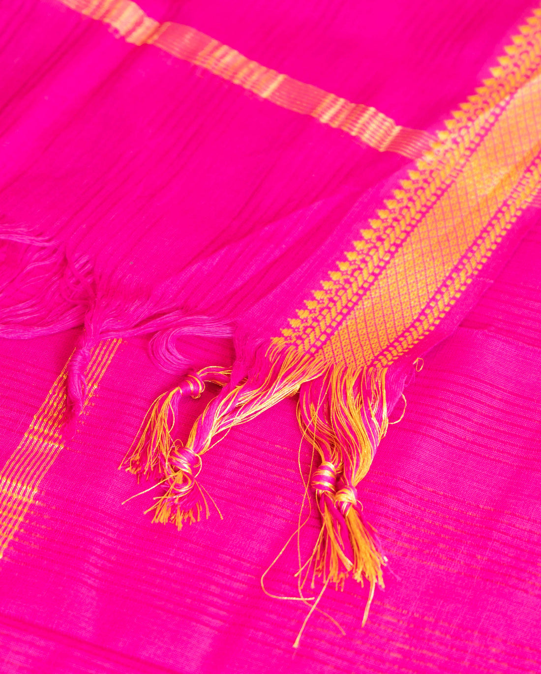 Women's Handloom Cotton Salwar Suit Material with Woven Zari Border - Orange