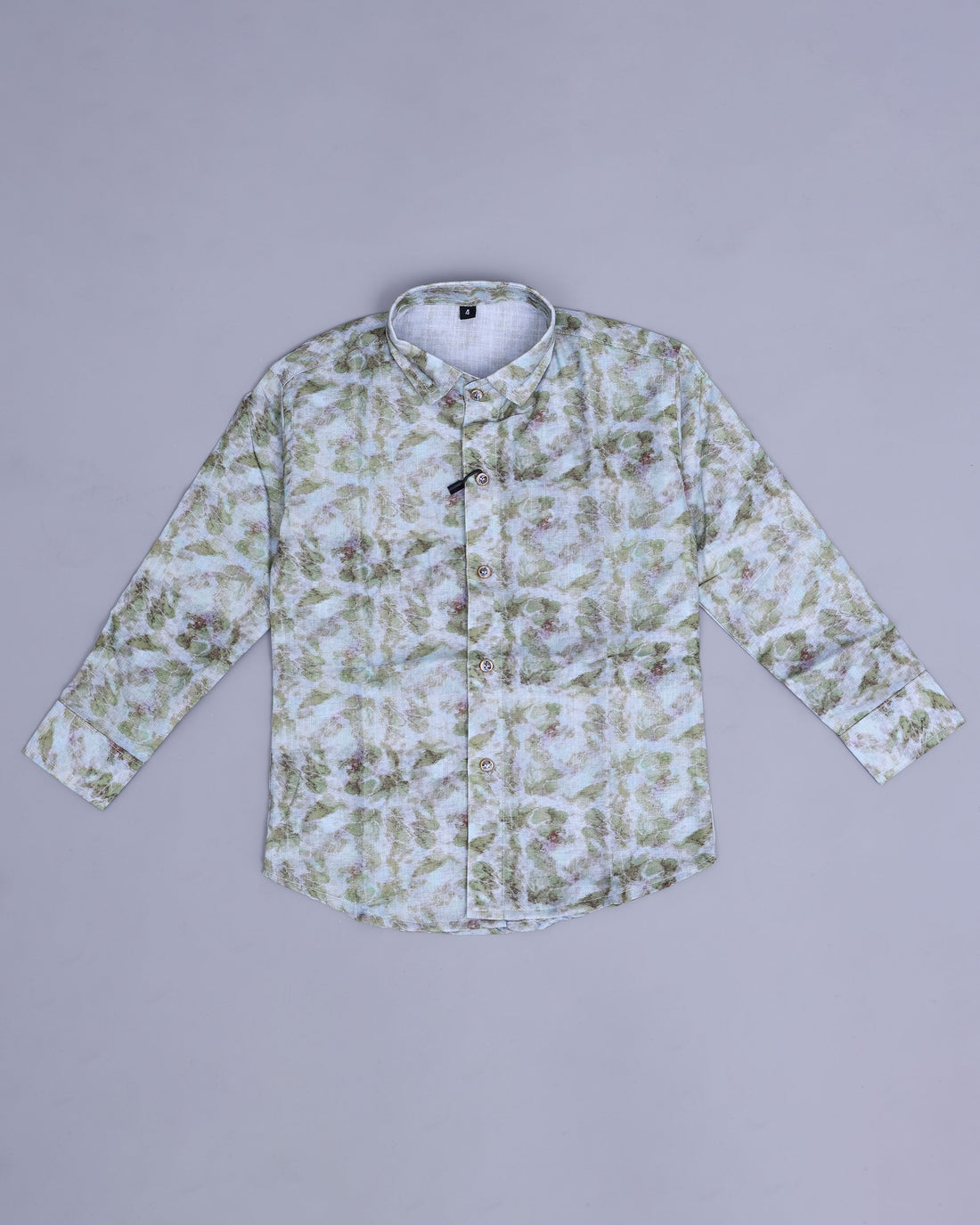 Boys Premium Floral Printed Full Sleeve Button-Down Shirt with Classic Collar - Multi