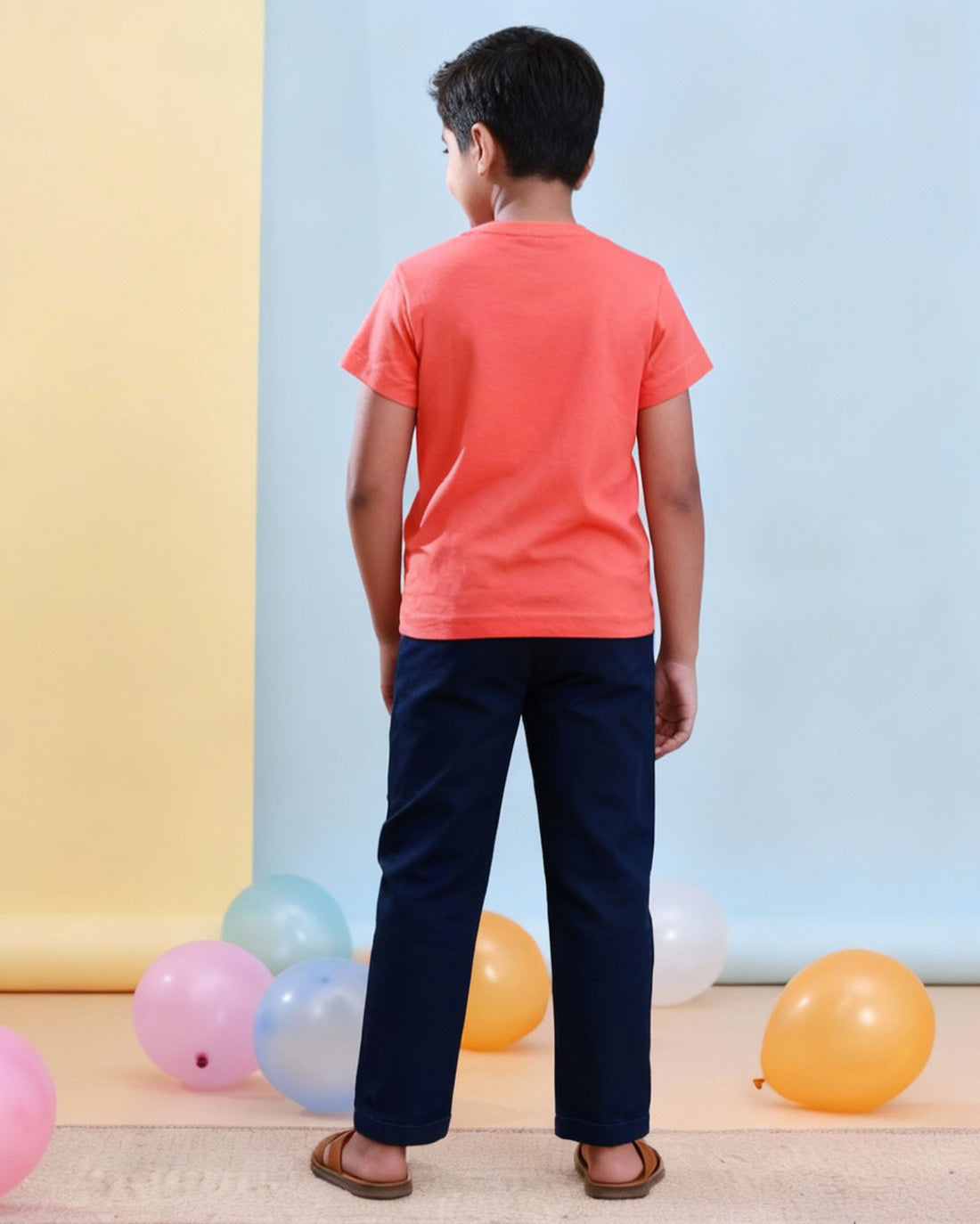 Boys Festive Stylish Printed T- Shirt - Red