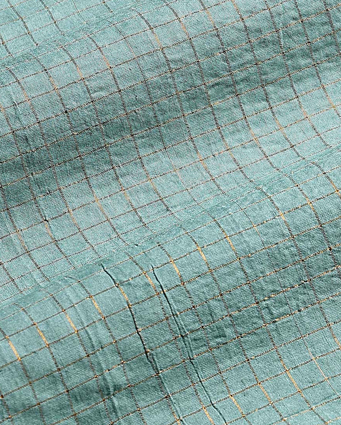 Women's Elegant Sungudi Cotton 1 Meter Blouse Material with Zari Accents - Pista Green