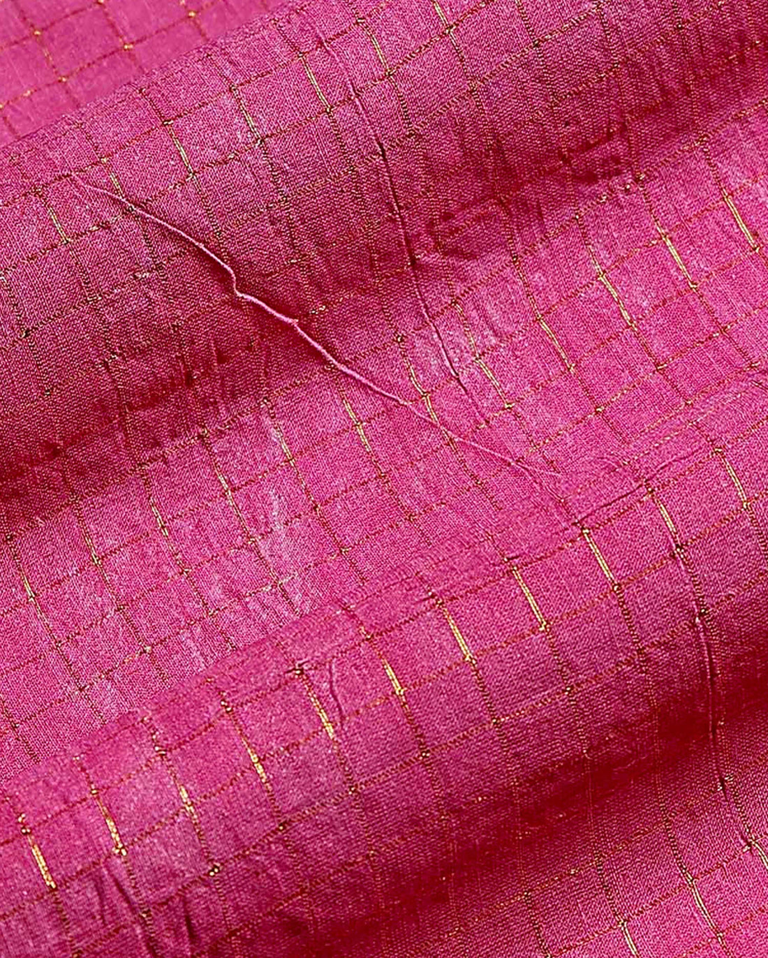 Women's Elegant Sungudi Cotton 1 Meter Blouse Material with Zari Accents - Pink