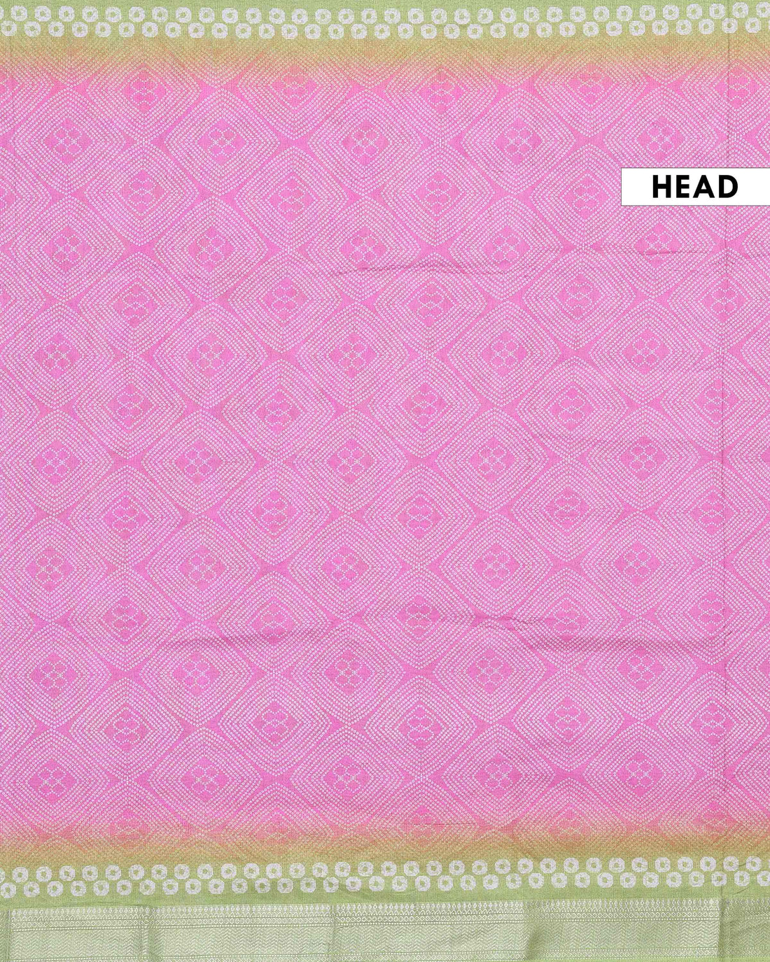 Classic Dola Silk Saree with Traditional Bandhani Inspired Body and a Rich Zari Border - Pink