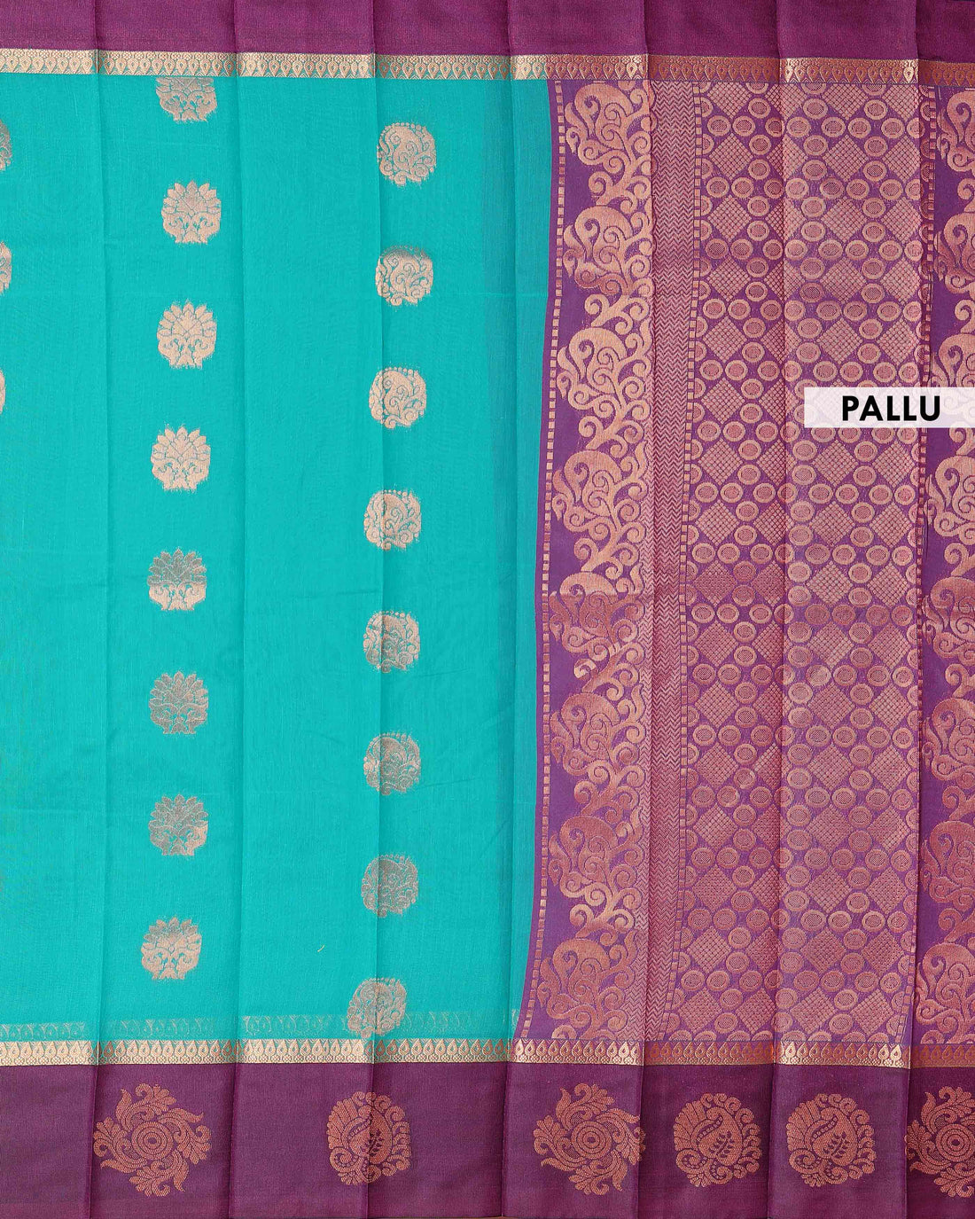 Elegant Elampillai Handloom Silk Cotton Saree with Traditional Contrast Zari Border - Green