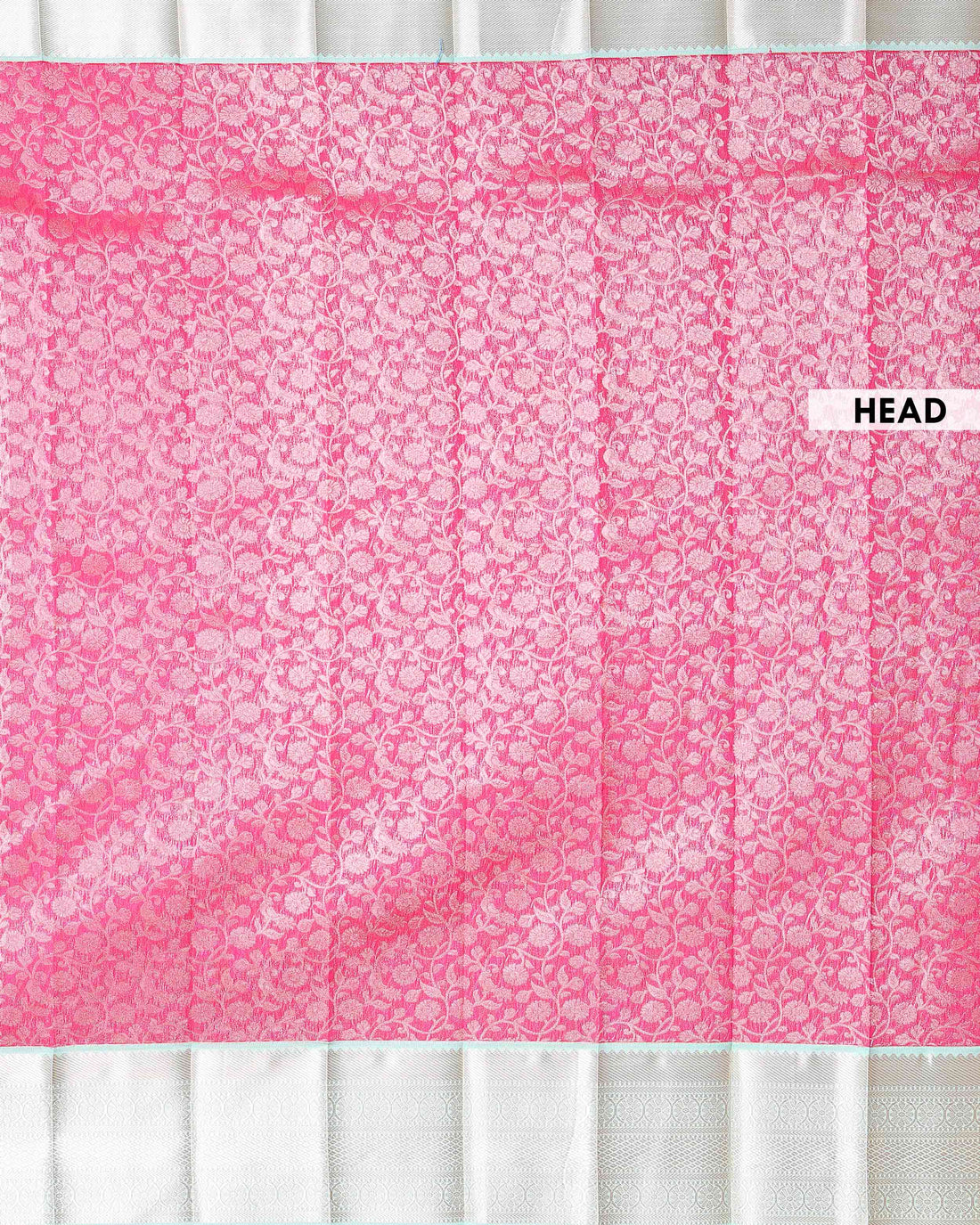 Elegant Elampillai Silk Cotton Saree with Intricate Floral Jacquard Weaves and Traditional Zari Border - Pink