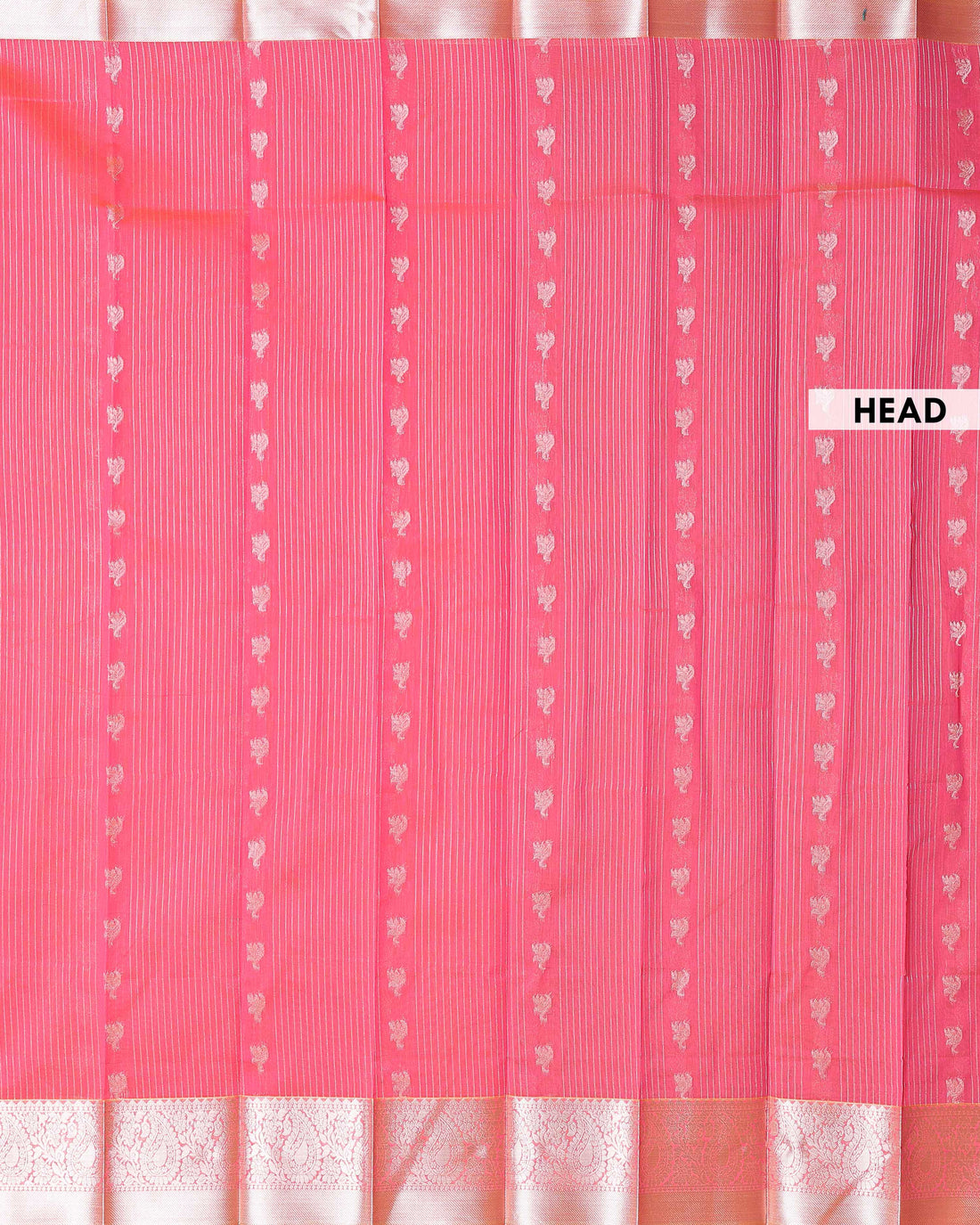 Elegant Elampillai Silk Cotton Saree with Zari Woven Motifs and Contrasting Border - Pink