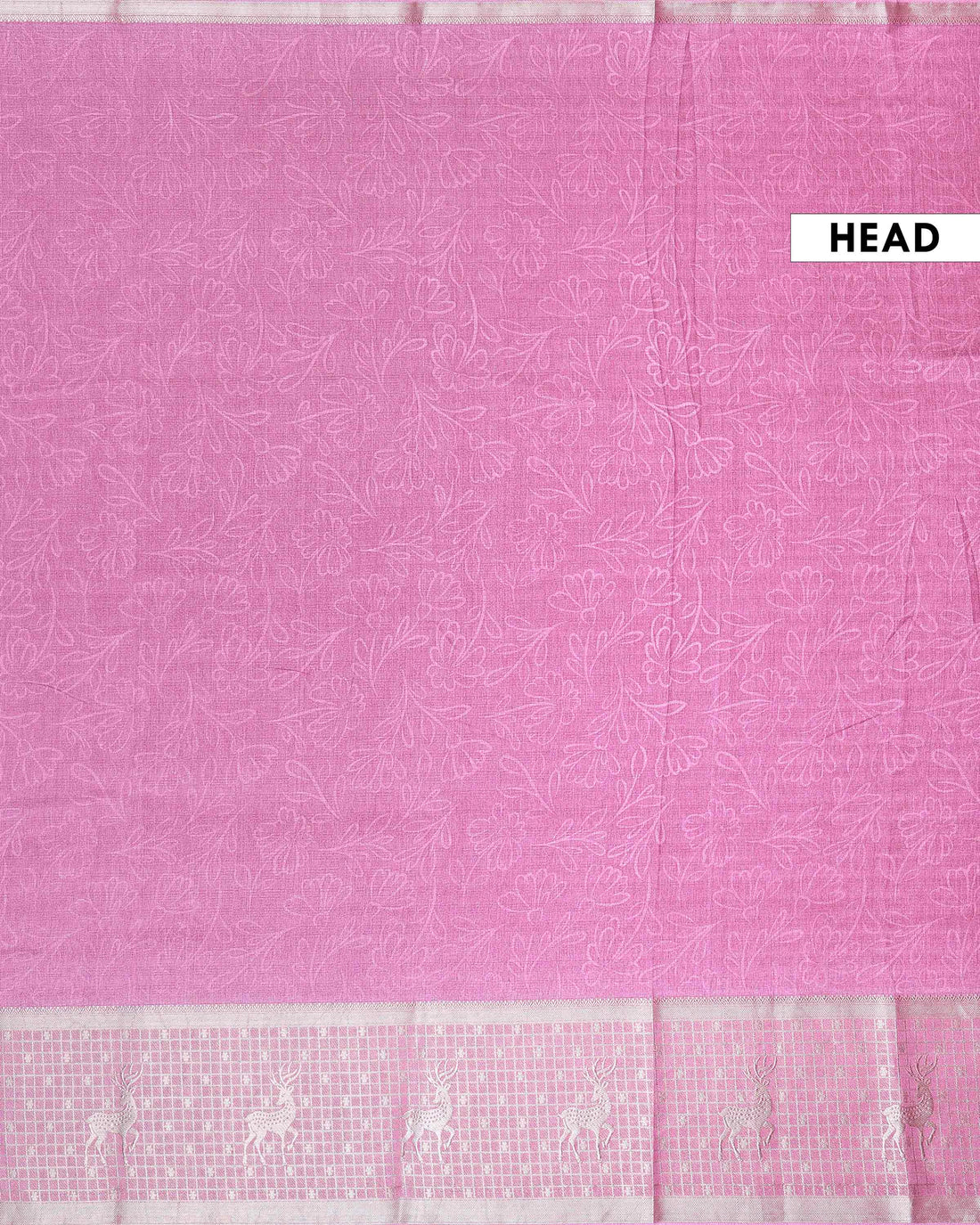 Elegant Dola Silk Saree with Subtle Woven Buttas Graceful Zari Border with Animal Motifs - Pink