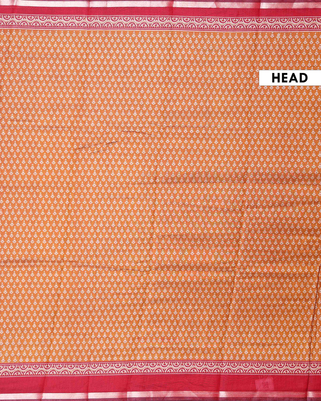 Elegant Semi Chanderi Saree with All-Over Buta Weaving and Traditional Woven Border - Mustard