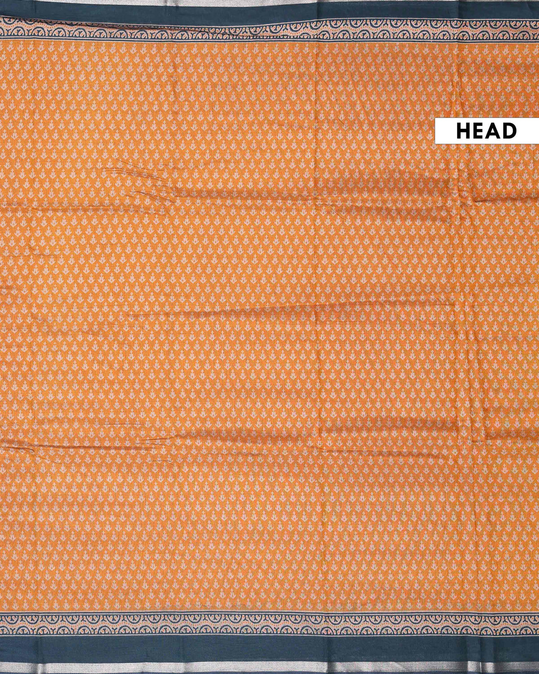 Traditional Semi Chanderi Saree with All-Over Buta Weaving and Traditional Woven Border - Mustard