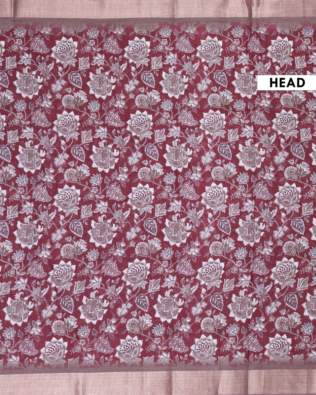 Elegant Dola Silk Saree with Intricate Floral Woven Motifs and Elegant Zari Border - Maroon