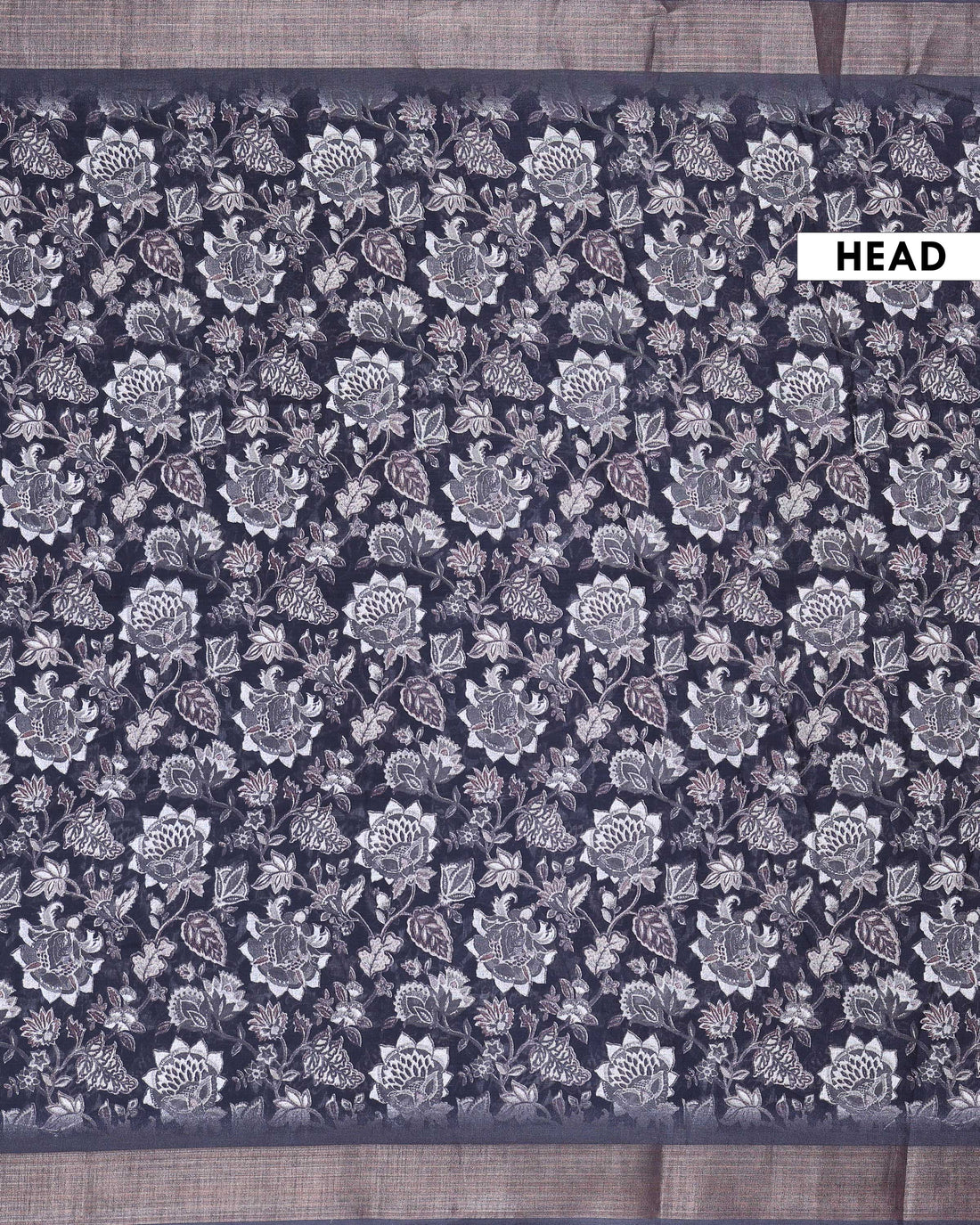 Elegant Dola Silk Saree with Intricate Floral Woven Motifs and Elegant Zari Border - Black