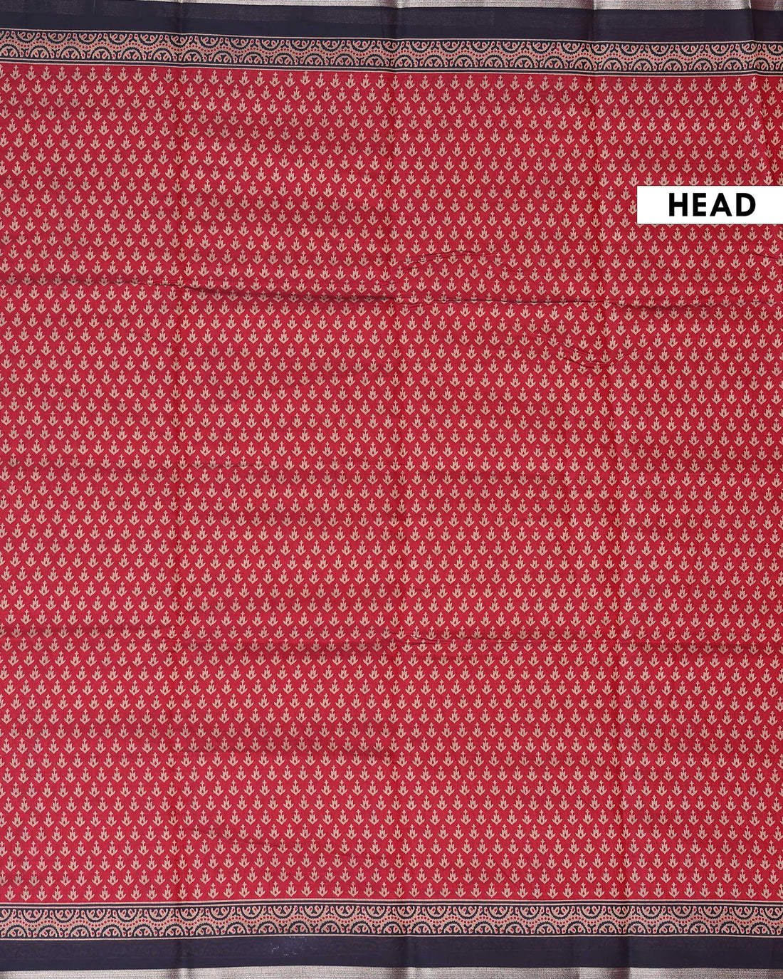 Traditional Semi Chanderi Saree with All-Over Buta Weaving and Traditional Woven Border - Red