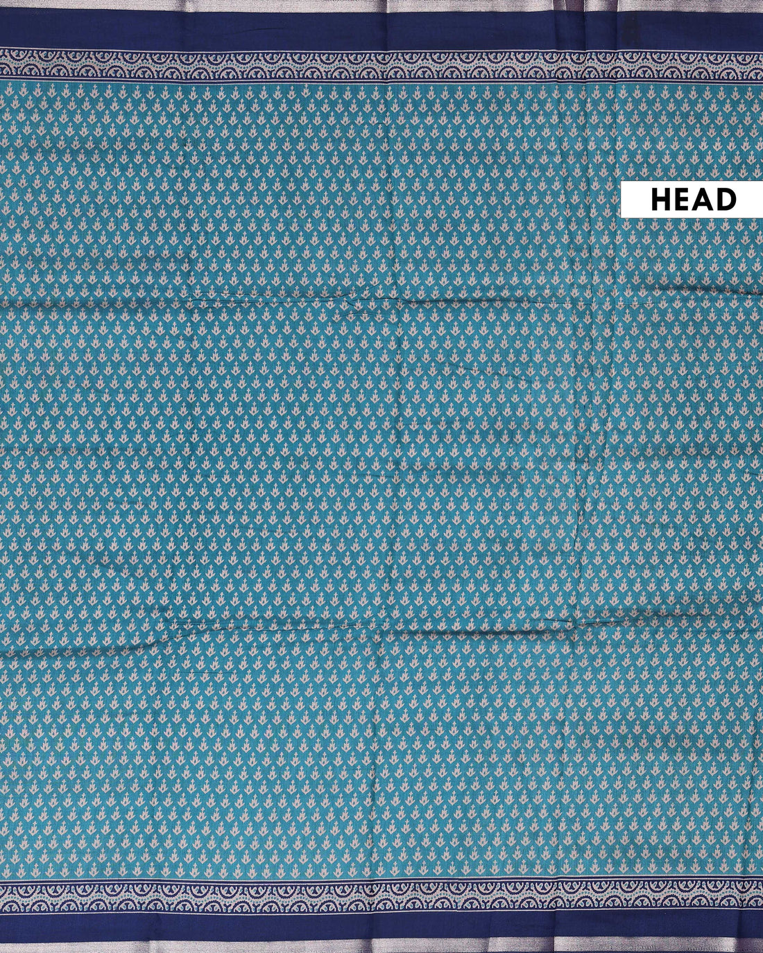 Traditional Semi Chanderi Saree with All-Over Buta Weaving and Traditional Woven Border - Teal