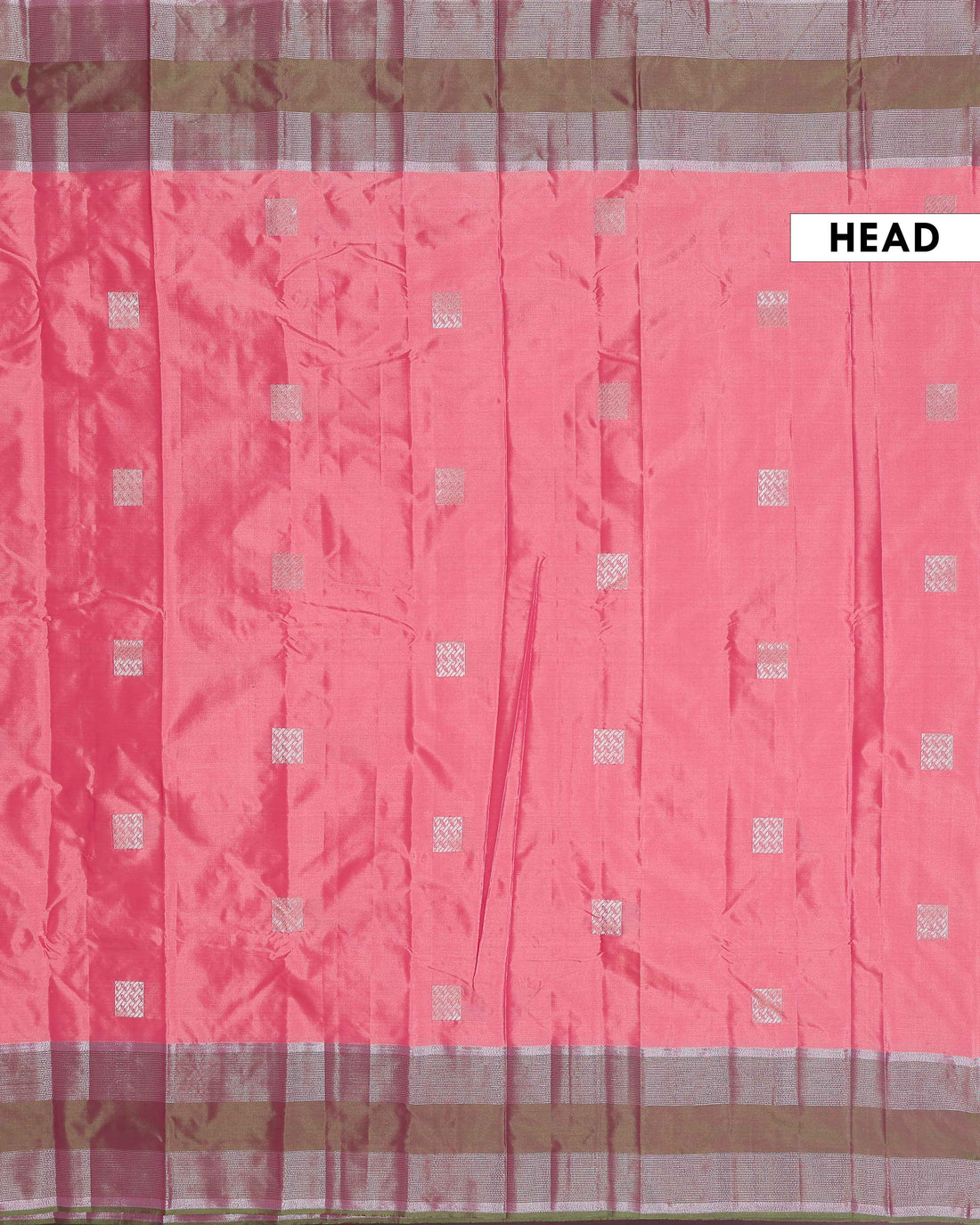 Traditional Zari Woven Soft Silk Saree with Striped Border - Pink