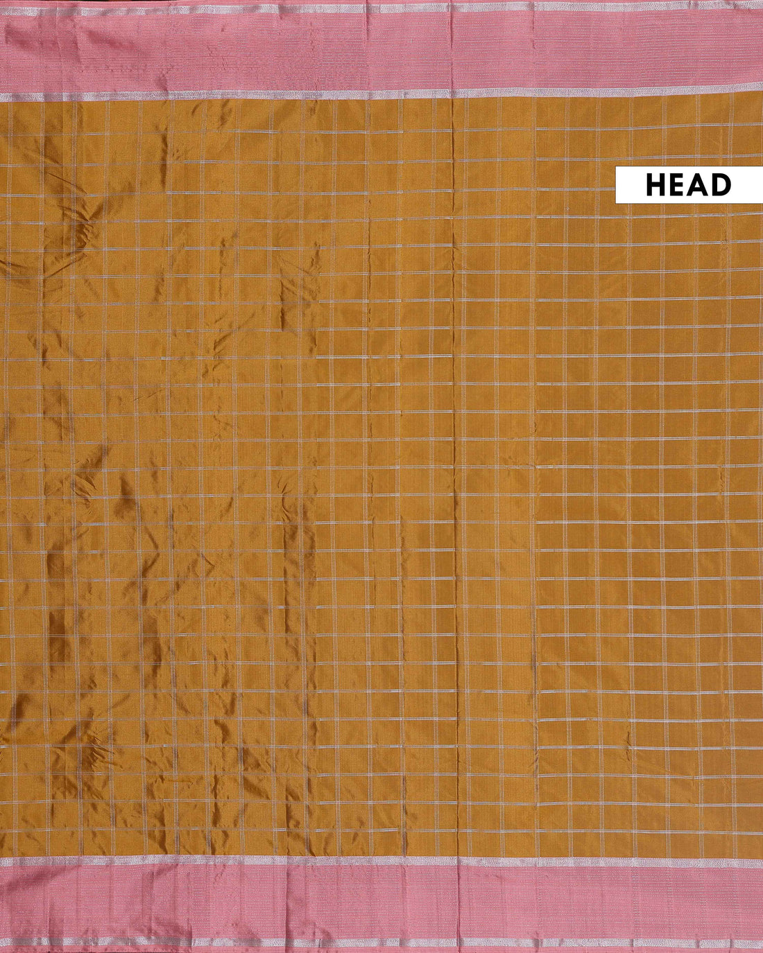 Handloom Soft Silk Saree with Woven Checks and Contrast Border - Brown