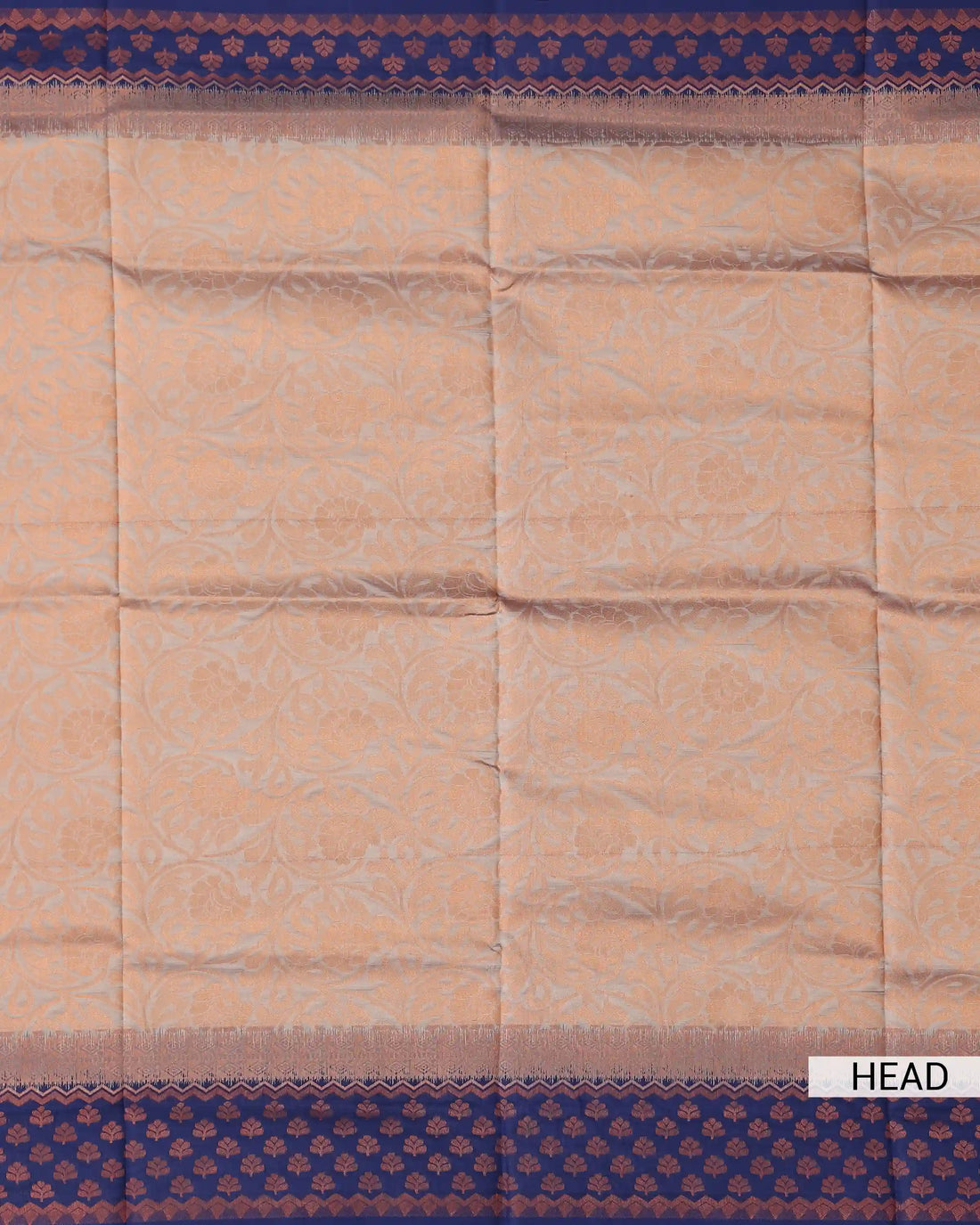Litchi Silk Saree for Women with Intricate Floral Jacquard Weave and Traditional Zari Woven Border - Grey