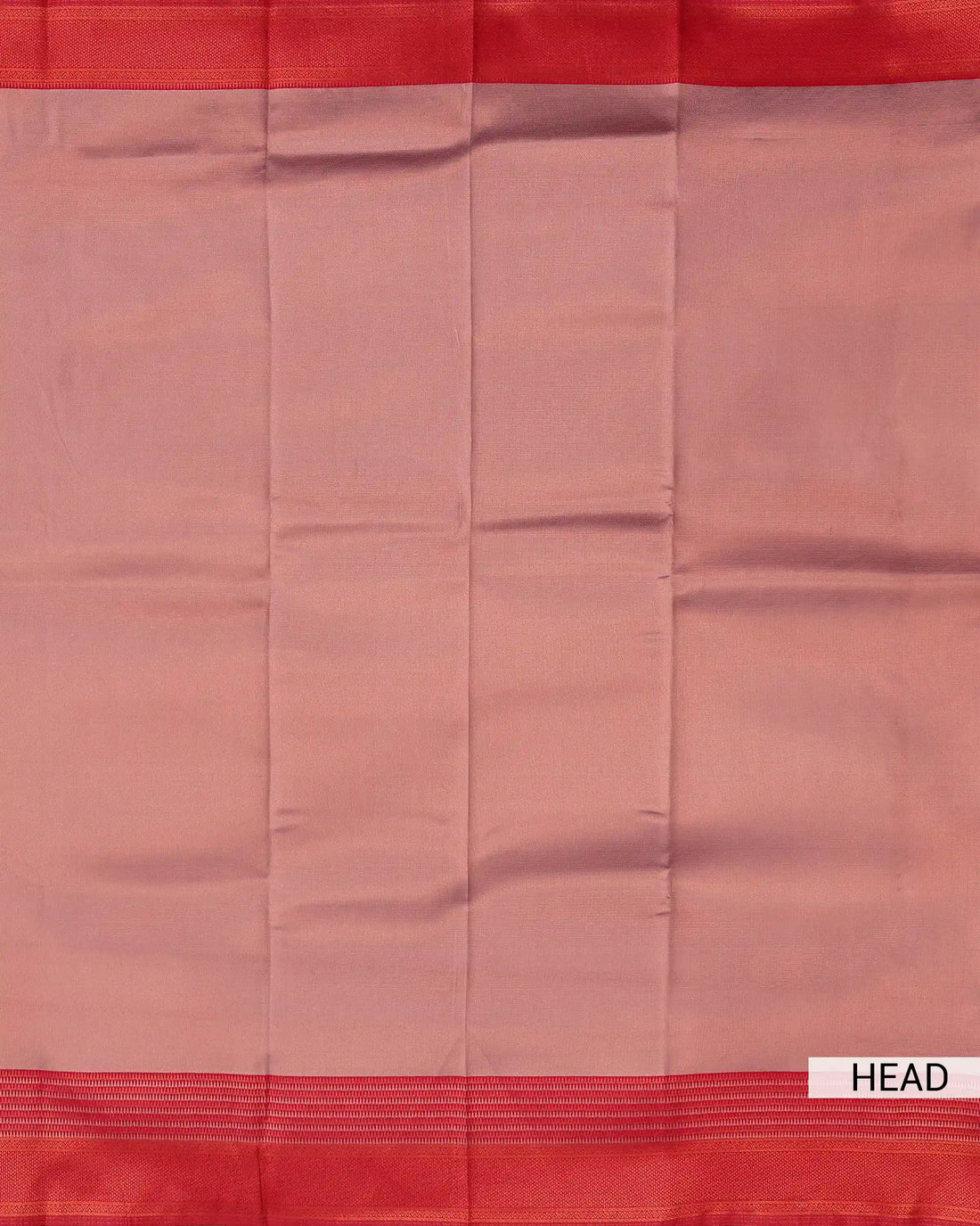 Litchi Silk Saree for Women with Solid Body Traditional Zari Style Striped Border and Contrast Pallu - Rose Gold