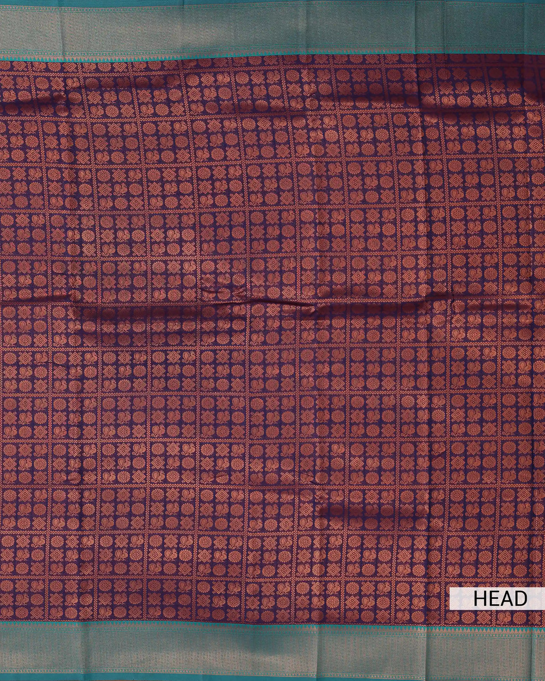 Litchi Silk Saree for Women with Checked Pattern Intricate Peacock Motifs and Traditional Woven Zari Border - Purple