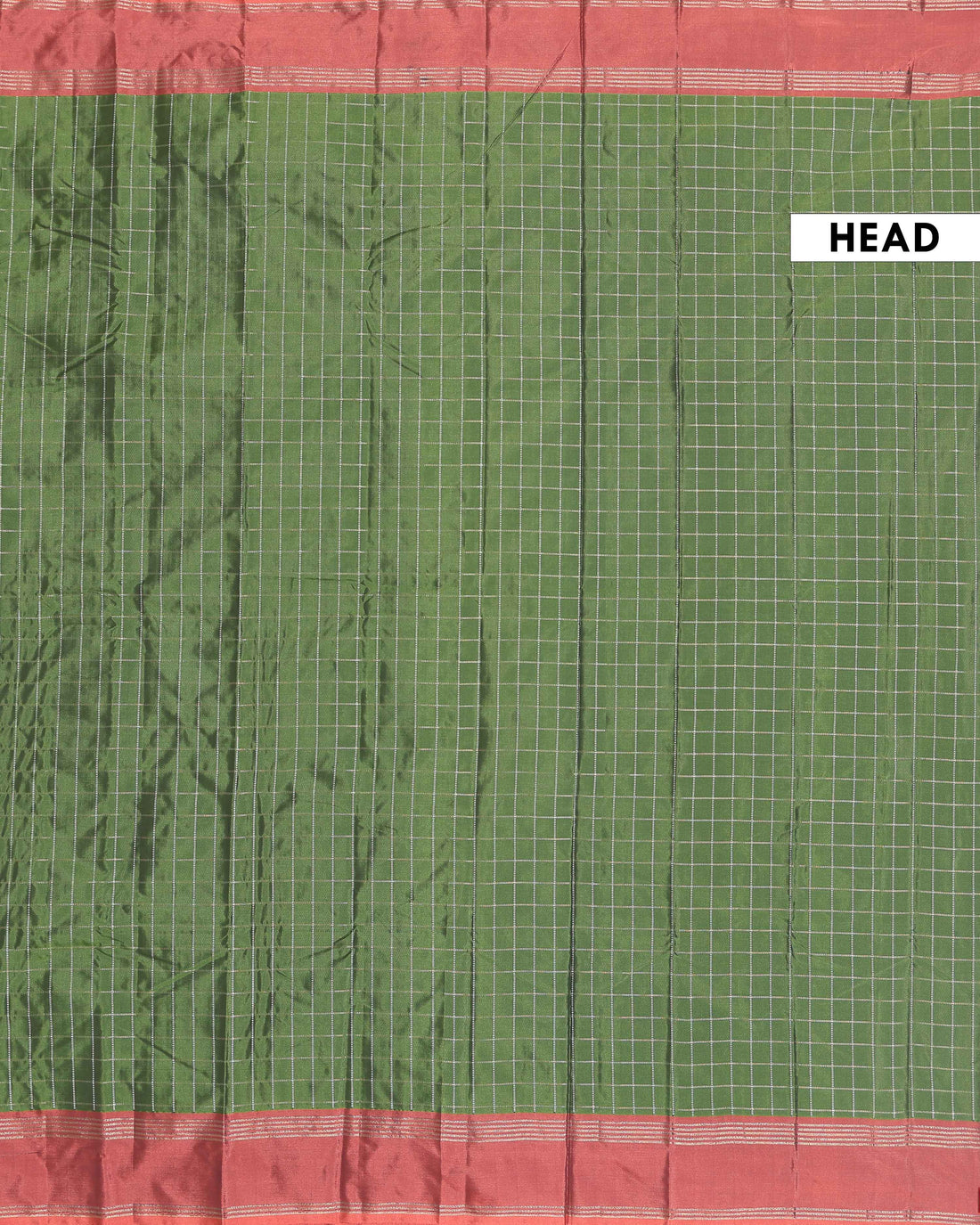 Classic Handloom Soft Silk Saree with Zari Checks and Contrast Border - Green