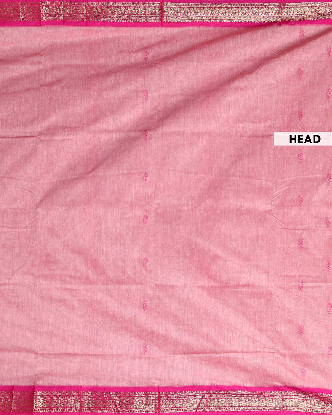 Traditional Kalyani Pure Cotton Saree with Elegant Zari Woven Border and Traditional Butta Motifs - Light Peach