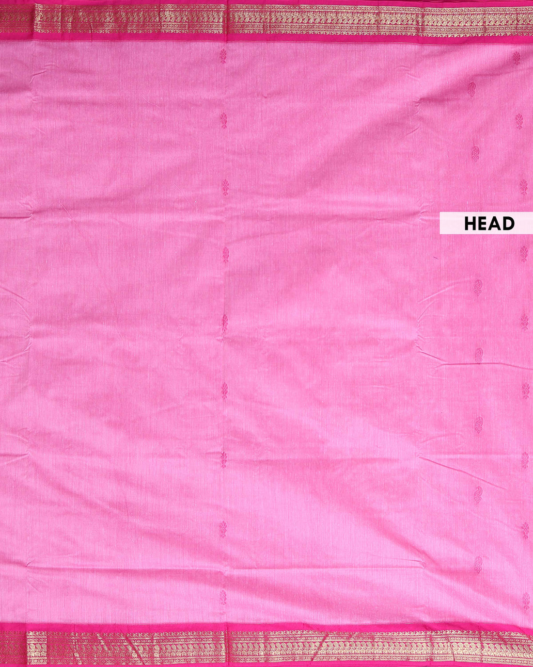 Traditional Kalyani Cotton Saree with Elegant Zari Woven Border and Subtle Self Textured Weave - Rose Pink