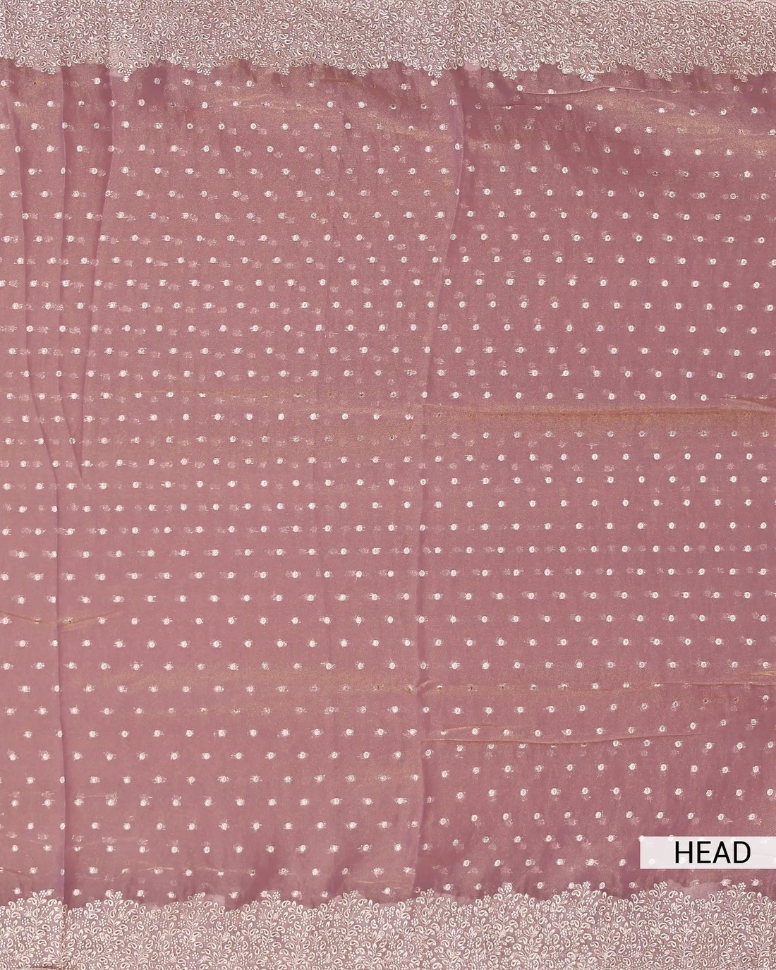 Designer Saree for Women with Intricate Sequin Embroidery Delicate Floral Lace Border & Scalloped Edge - Onion Pink