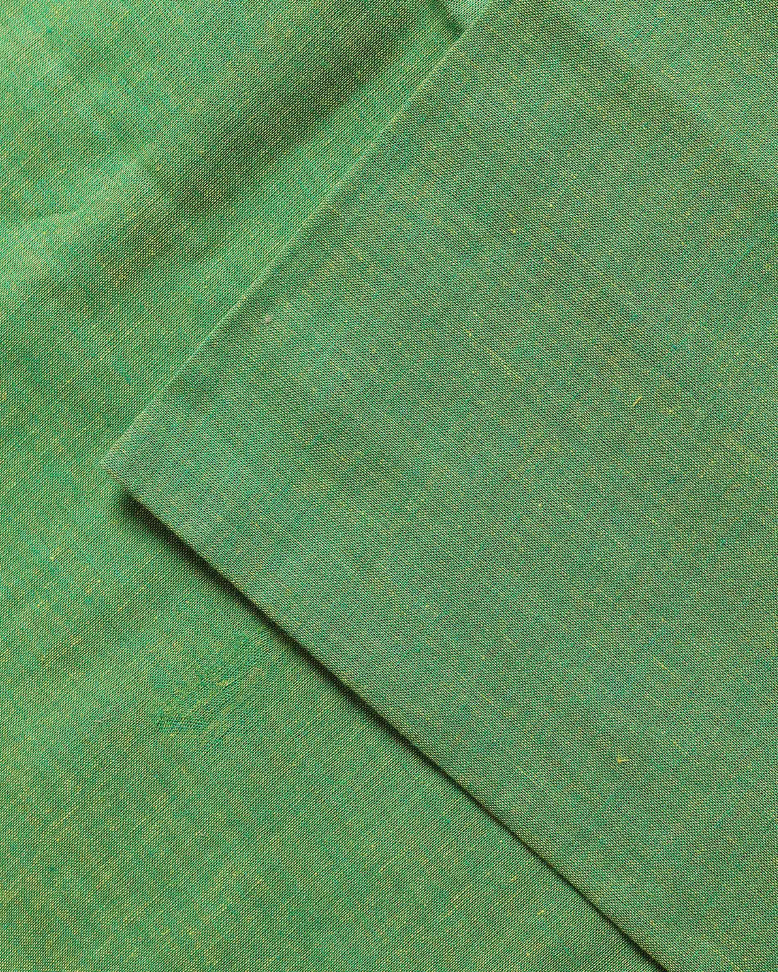 Women's Traditional Mangalagiri Cotton Salwar Material - Top 2.5m, Pant 2m, Dupatta 2.25m with Zari Border - Yellow