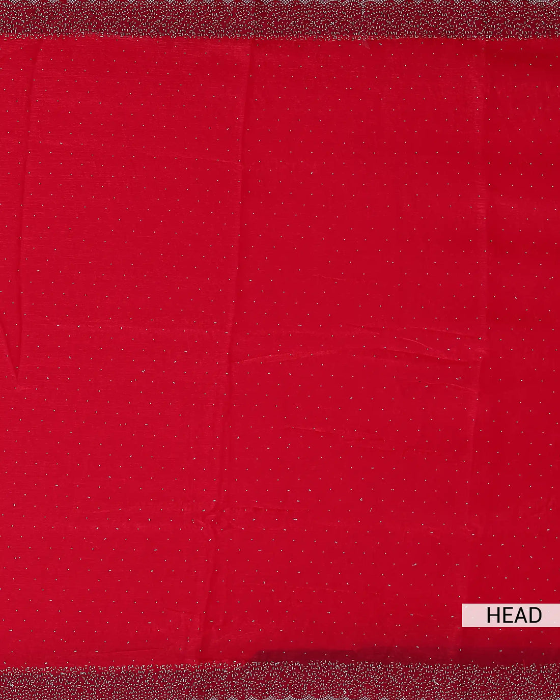 Designer Saree for Women with Solid Body Intricate Stone Work and Lace Border - Red