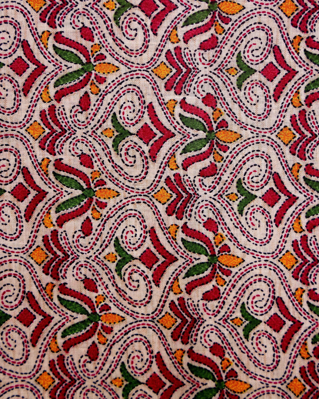 Handloom Khadi Cotton Saree with Contrast Printed Blouse and Tassel Accents - Pink