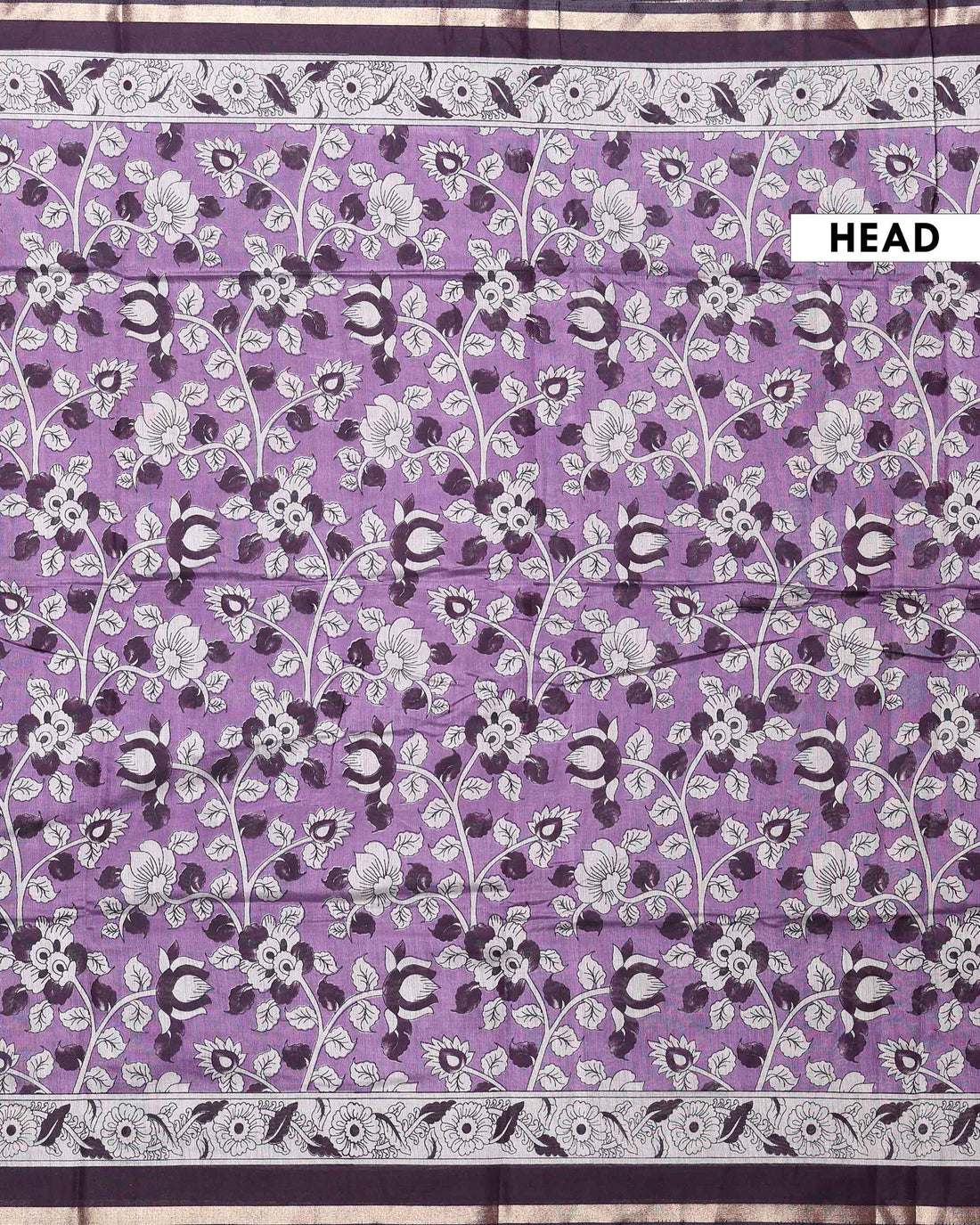 Elegant Semi Chanderi Saree with Intricate Floral and Peacock Motifs and Traditional Woven Border - Purple