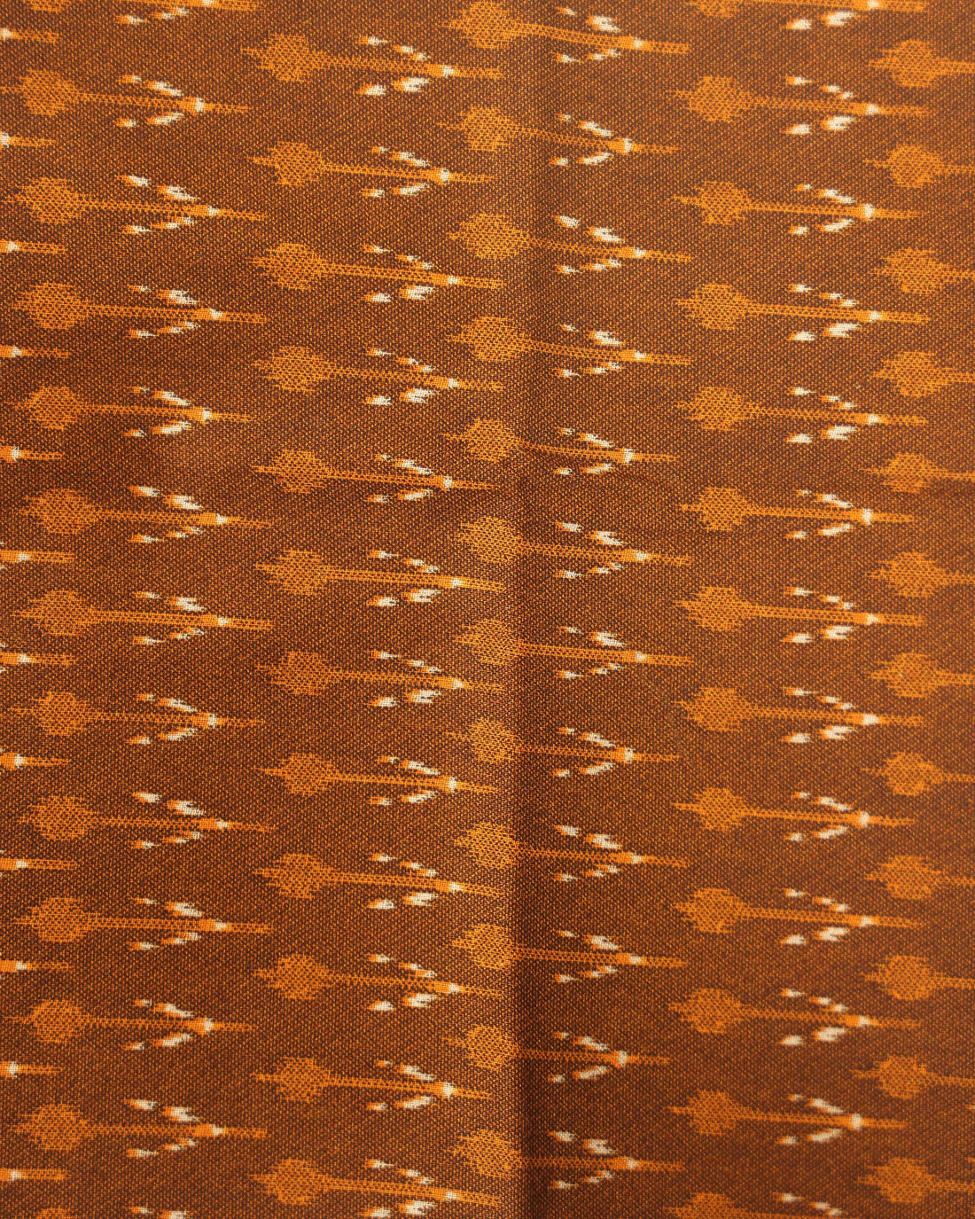 Handloom Khadi Cotton Saree with Contrast Printed Blouse and Tassel Accents - Yellow