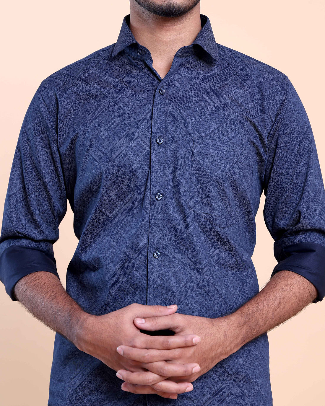 elegant-mens-ethnic-full-sleeve-shirt-dhoti-set-with-zari-border-blue-seventeen