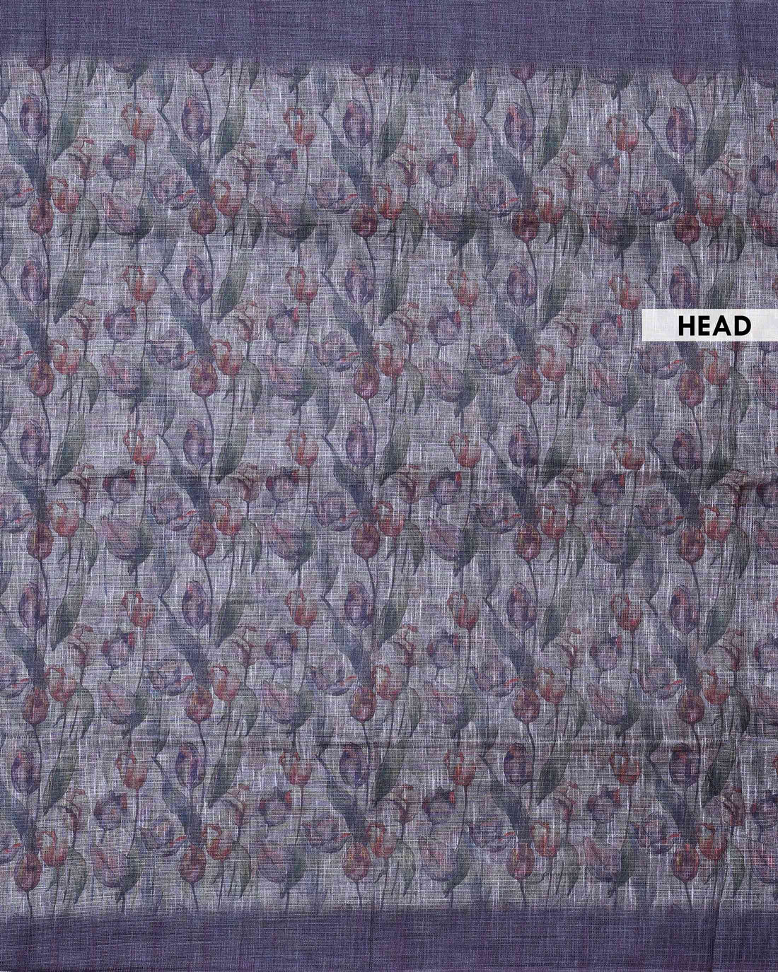 Elegant Semi Jute Saree Featuring All Over Floral Motifs with Woven Border  - Grey