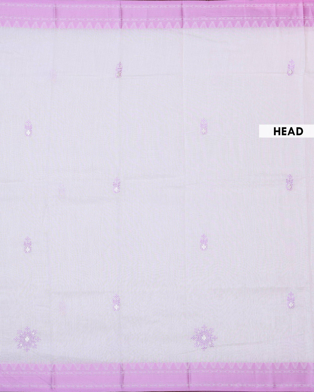 Traditional Linen Cotton Saree with Intricate Buti Motifs and Elegant Woven Temple Border - Cream